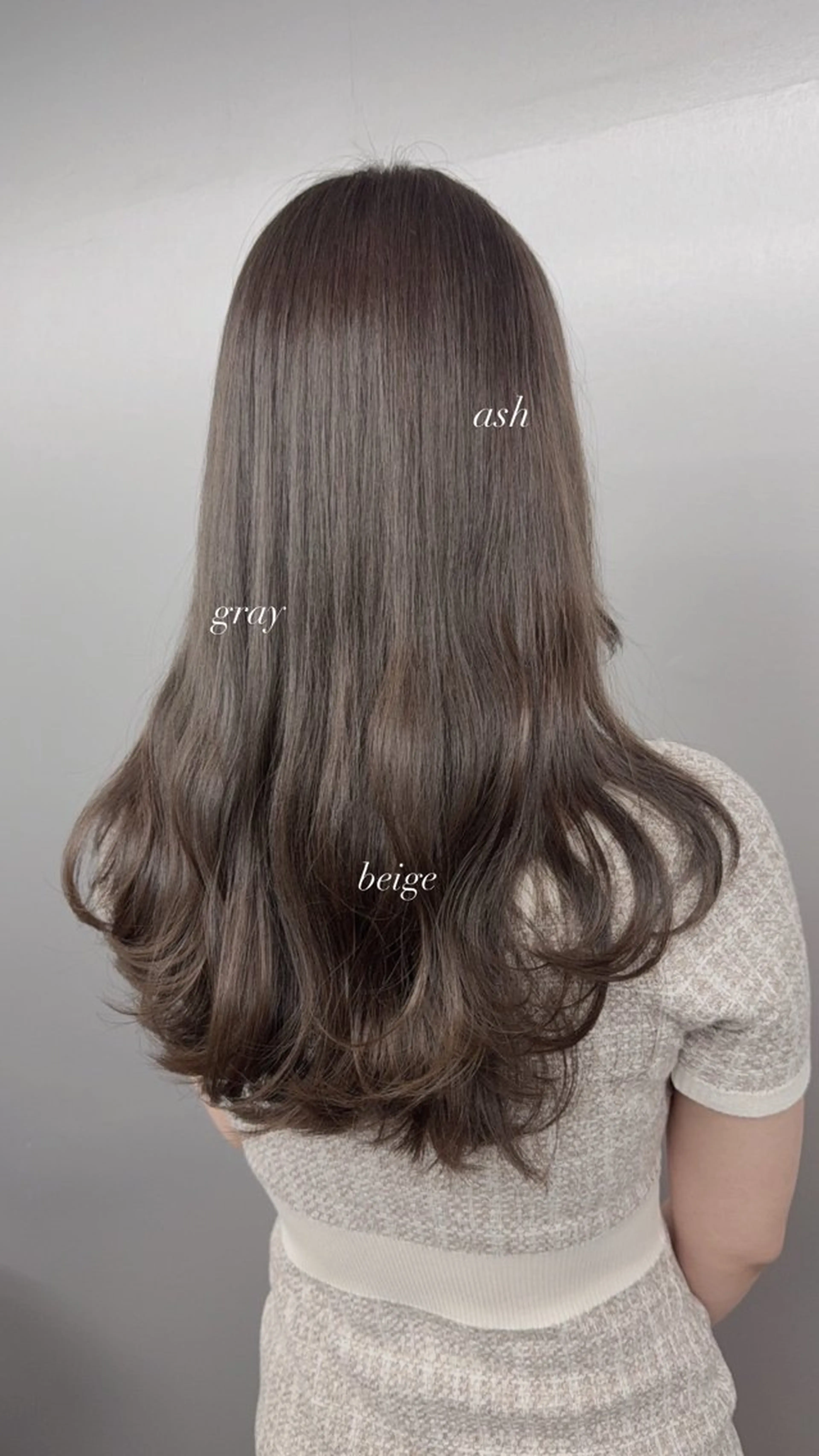 ロング カラー 透明感カラー グレージュ/あいのヘアスタイル