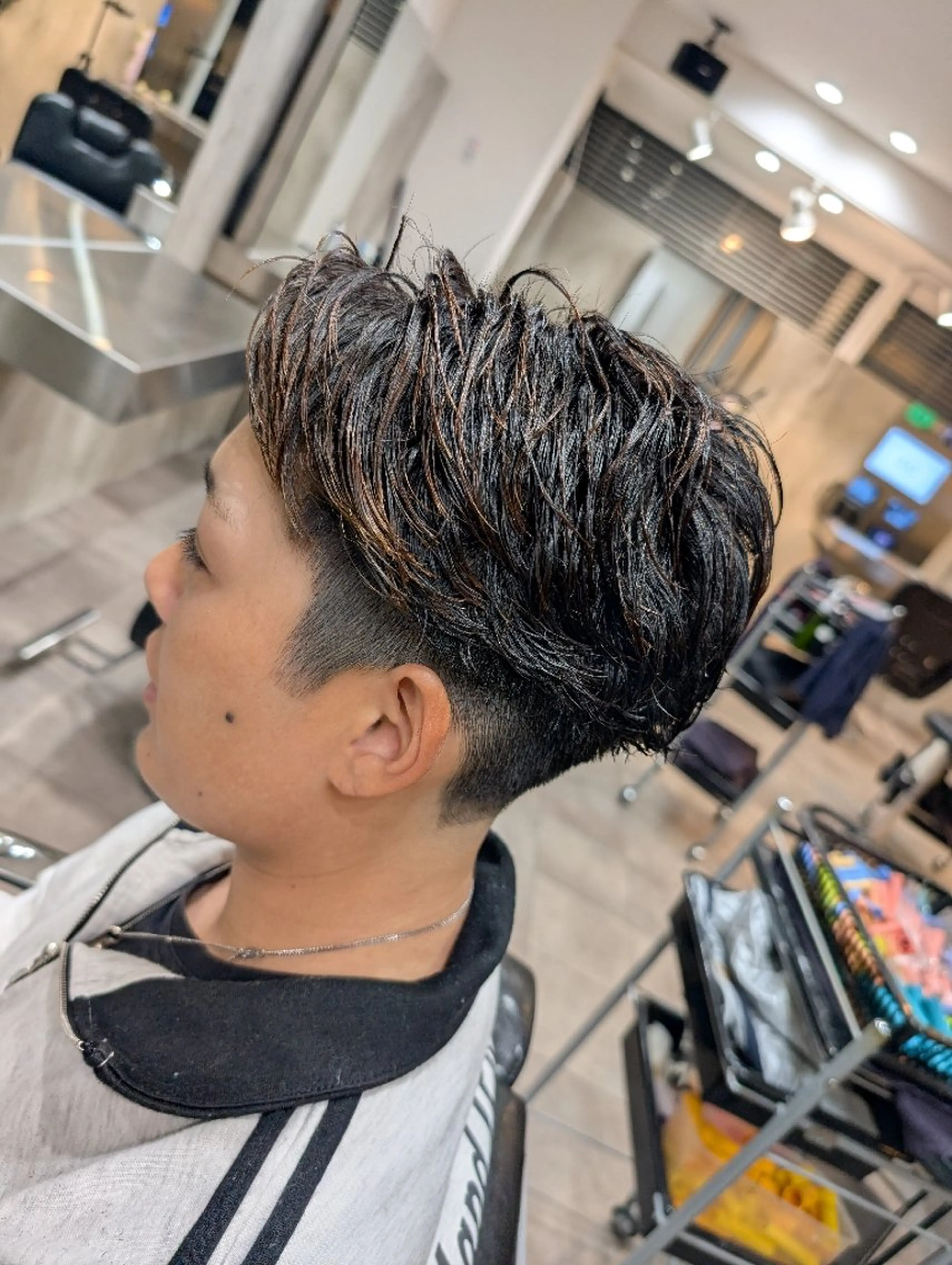 ショート パーマ メンズ カット パーマ QOL円山 YUTOのヘアスタイル