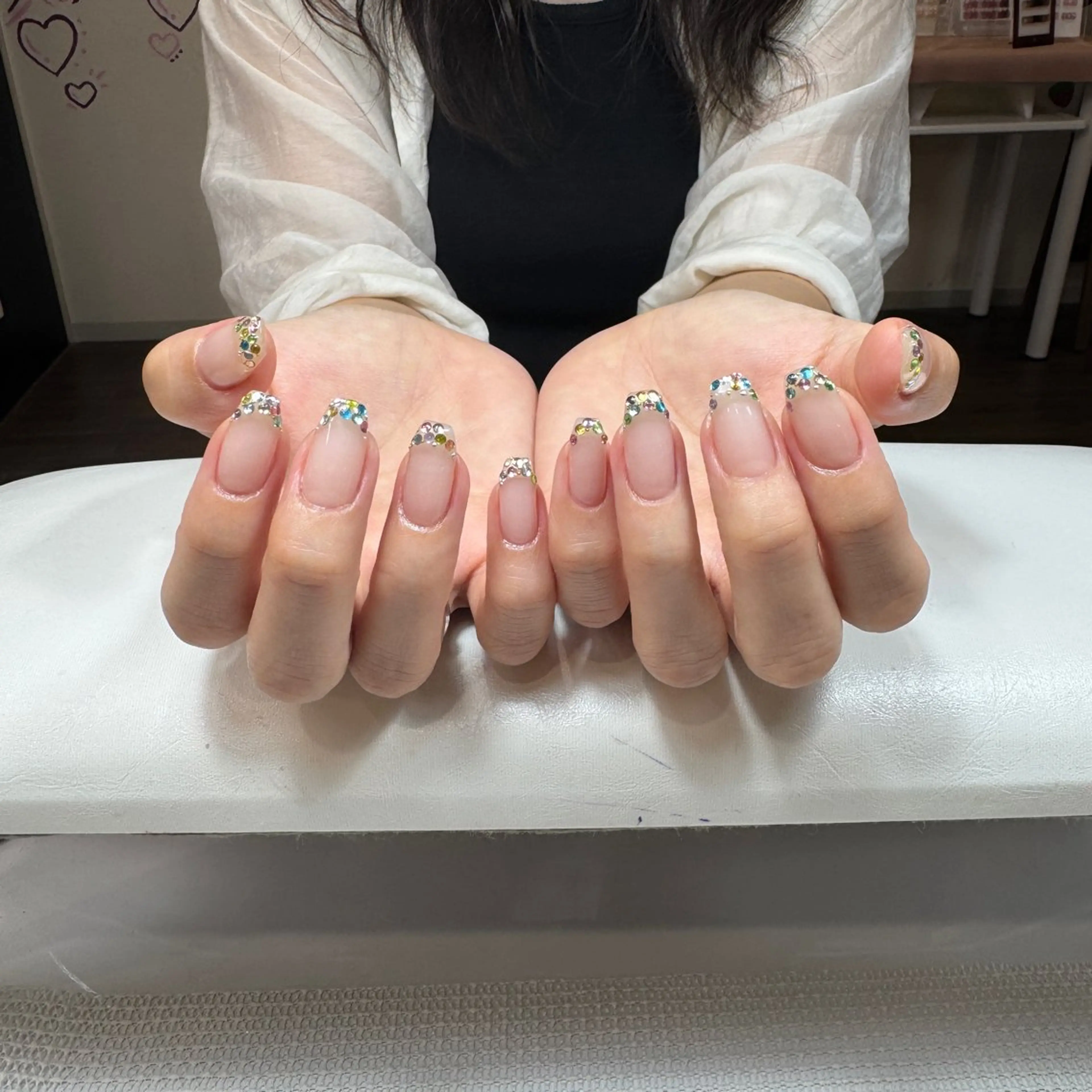 ネイル チークネイル フレンチネイル グラデーション 韓国ネイル マグネットネイル Hana Nailのネイルデザイン