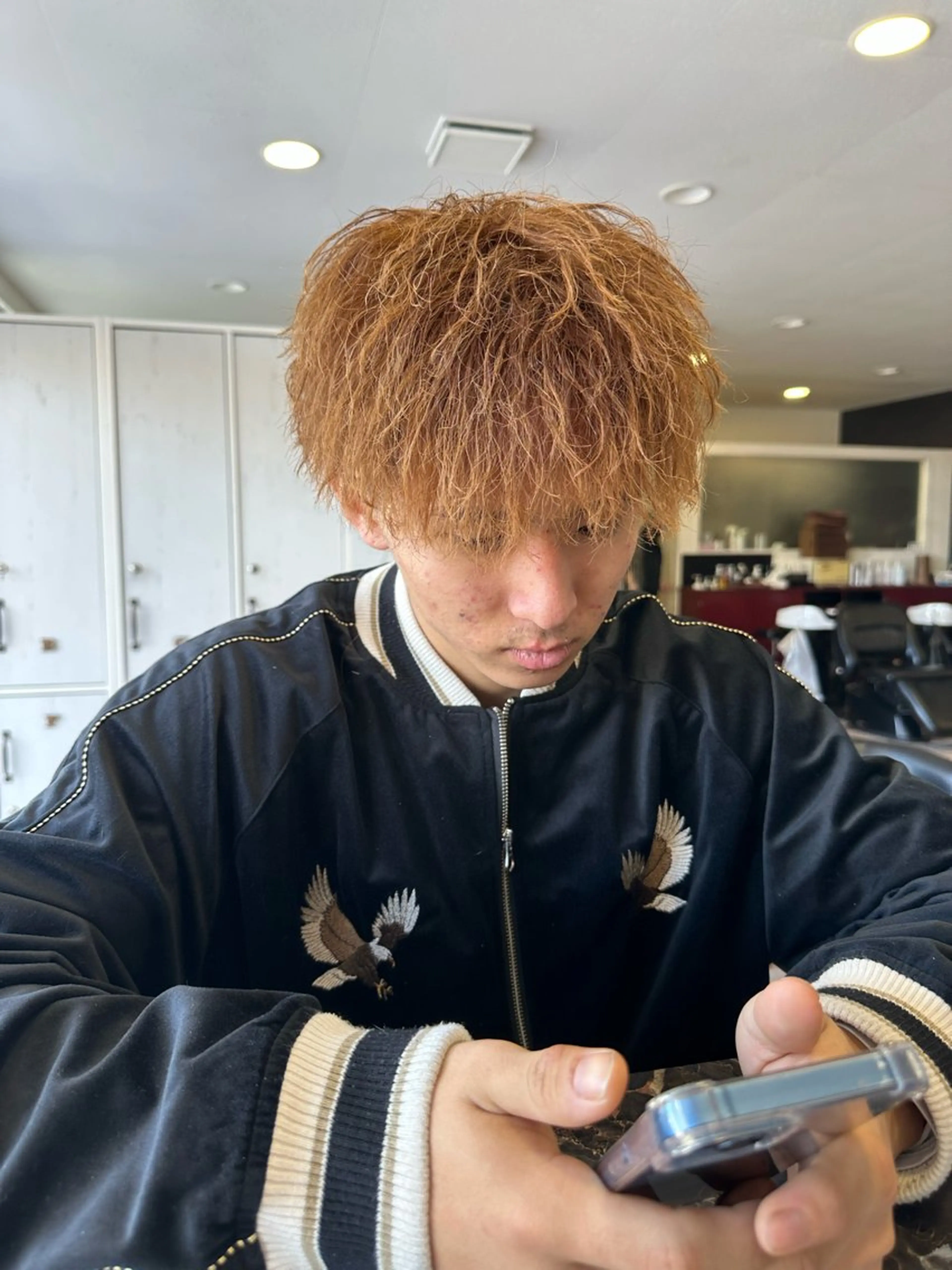 ショート カラー パーマ メンズ メンズパーマ 平賀 大陽のヘアスタイル