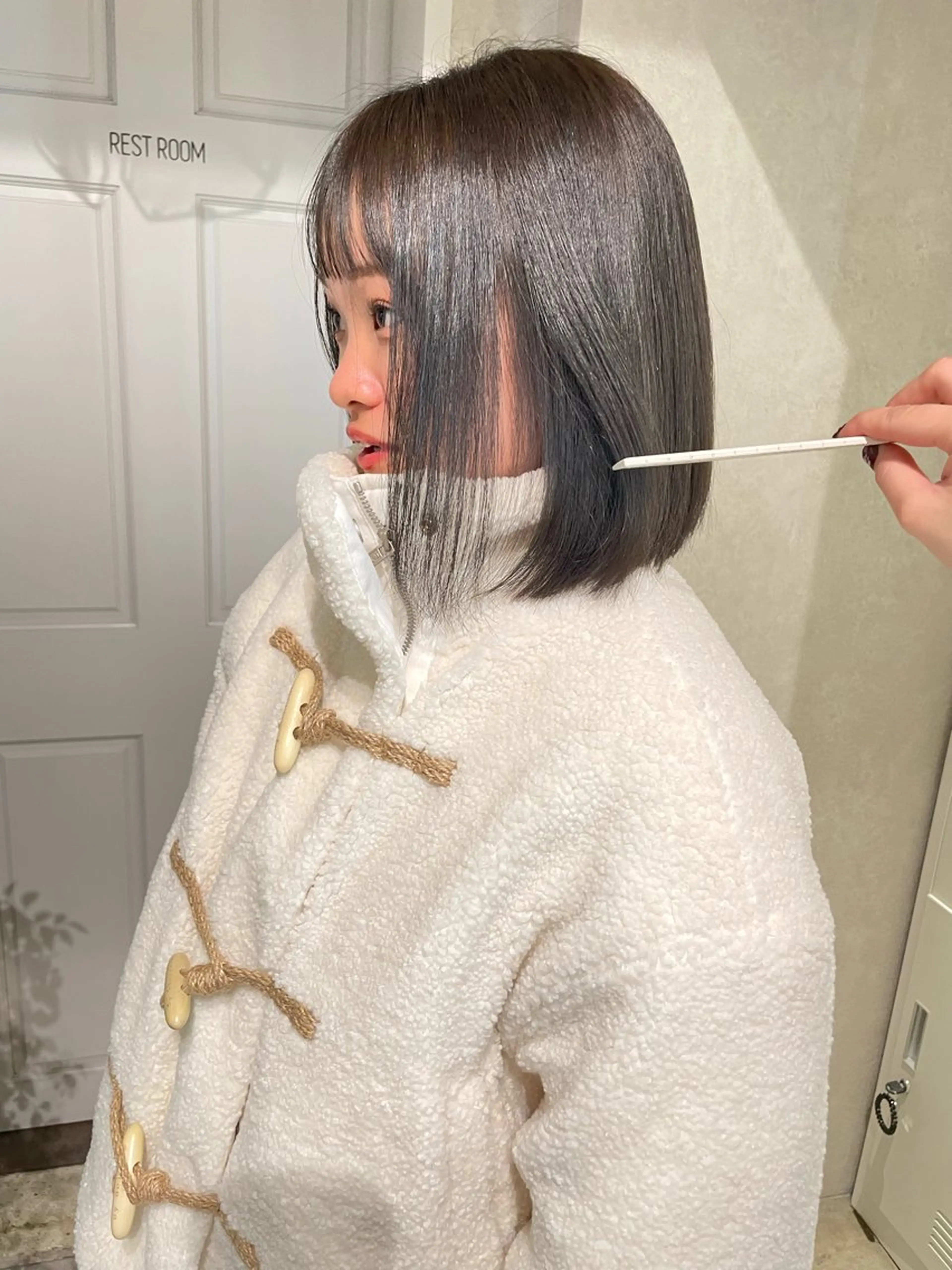 ミディアム カラー 髪質改善 縮毛矯正 トリートメント 縮毛矯正 ナチュラル透明感🌱 小山美樹子のヘアスタイル