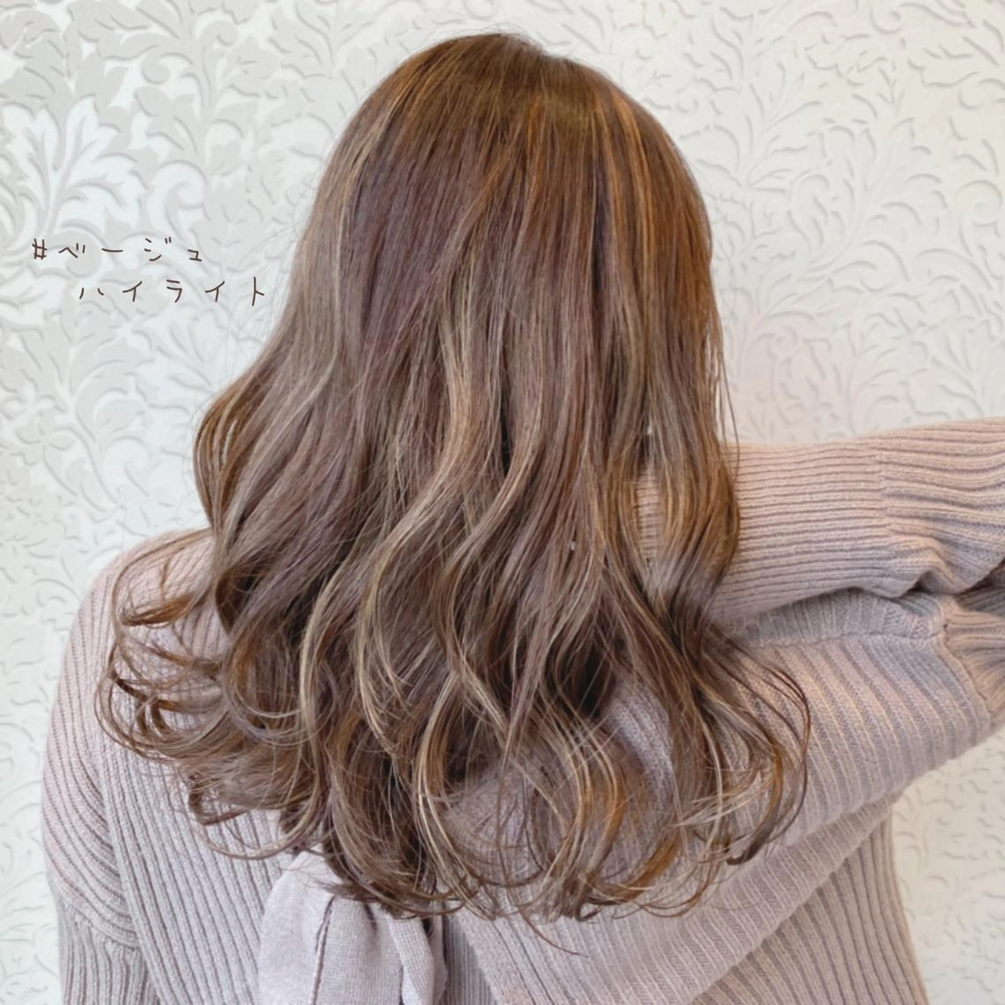 セミロング カラー ベージュカラー ハイライトカラー ハイライト 顔周りカット/透明感 カラー🤍大塚蛍のヘアスタイル