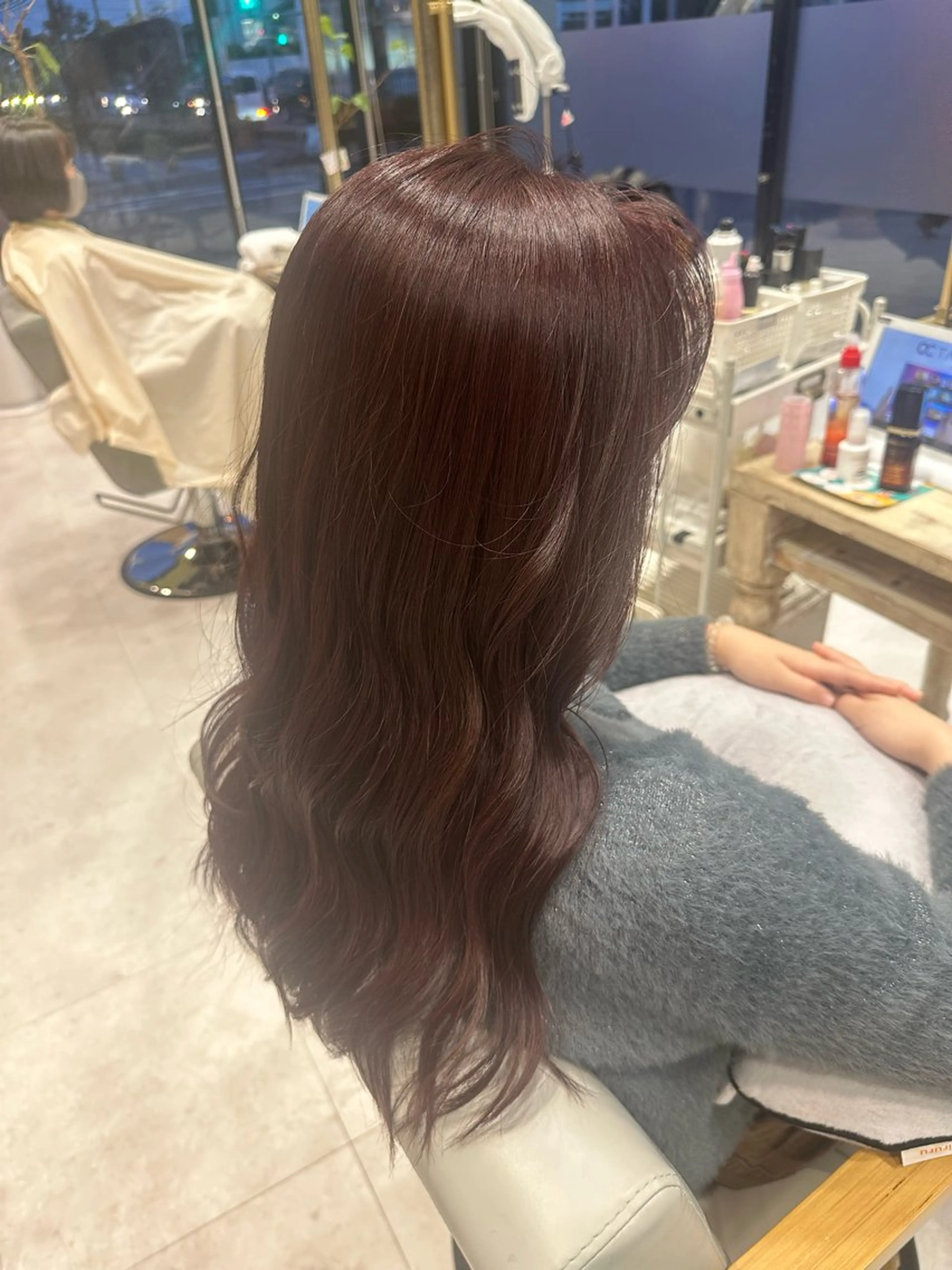 ロング チョコレートブラウン ヘアカラー 野上 麗のヘアスタイル