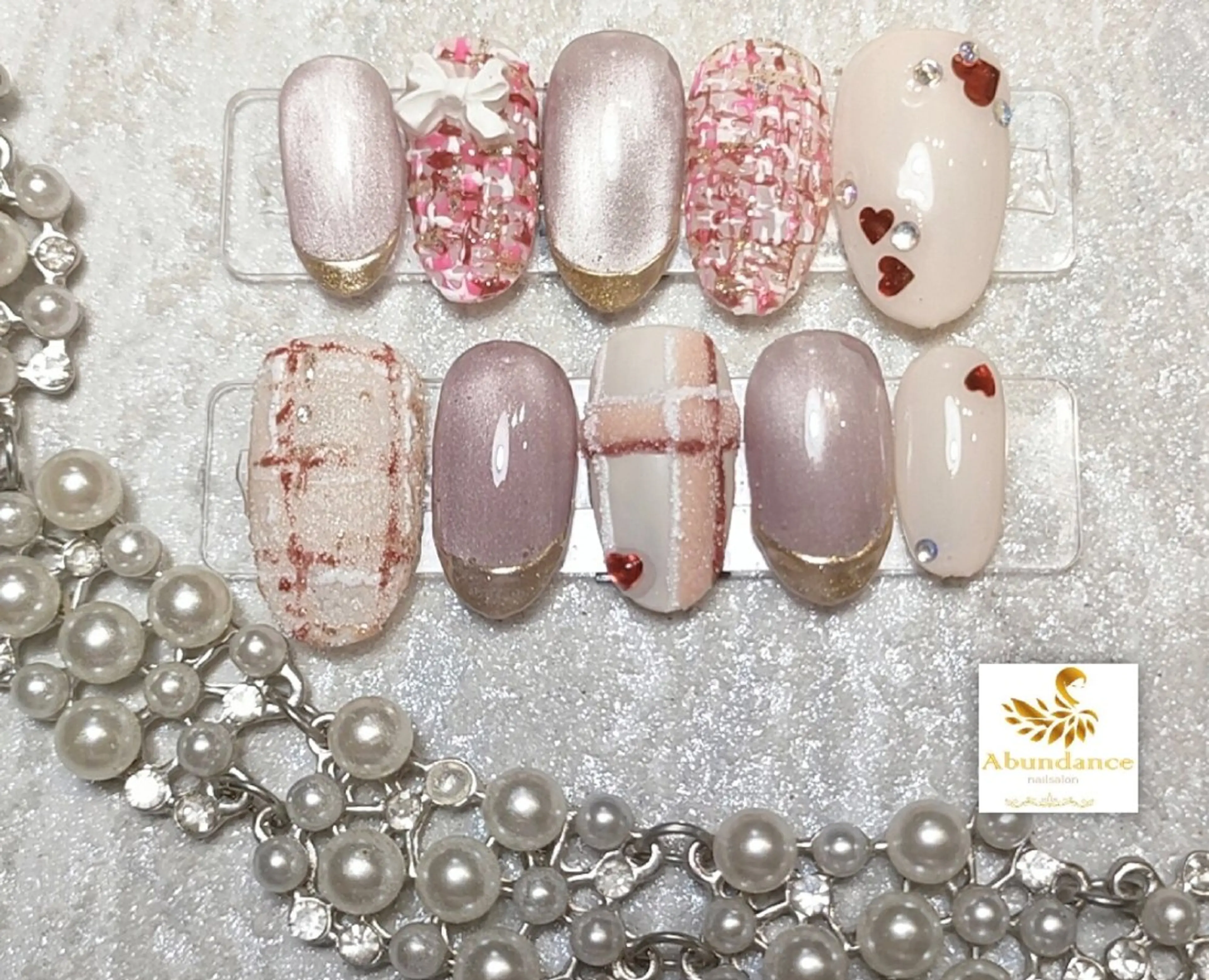 ネイル 春ネイル ハンドネイル 完全予約制個室サロン Abundancesのネイルデザイン