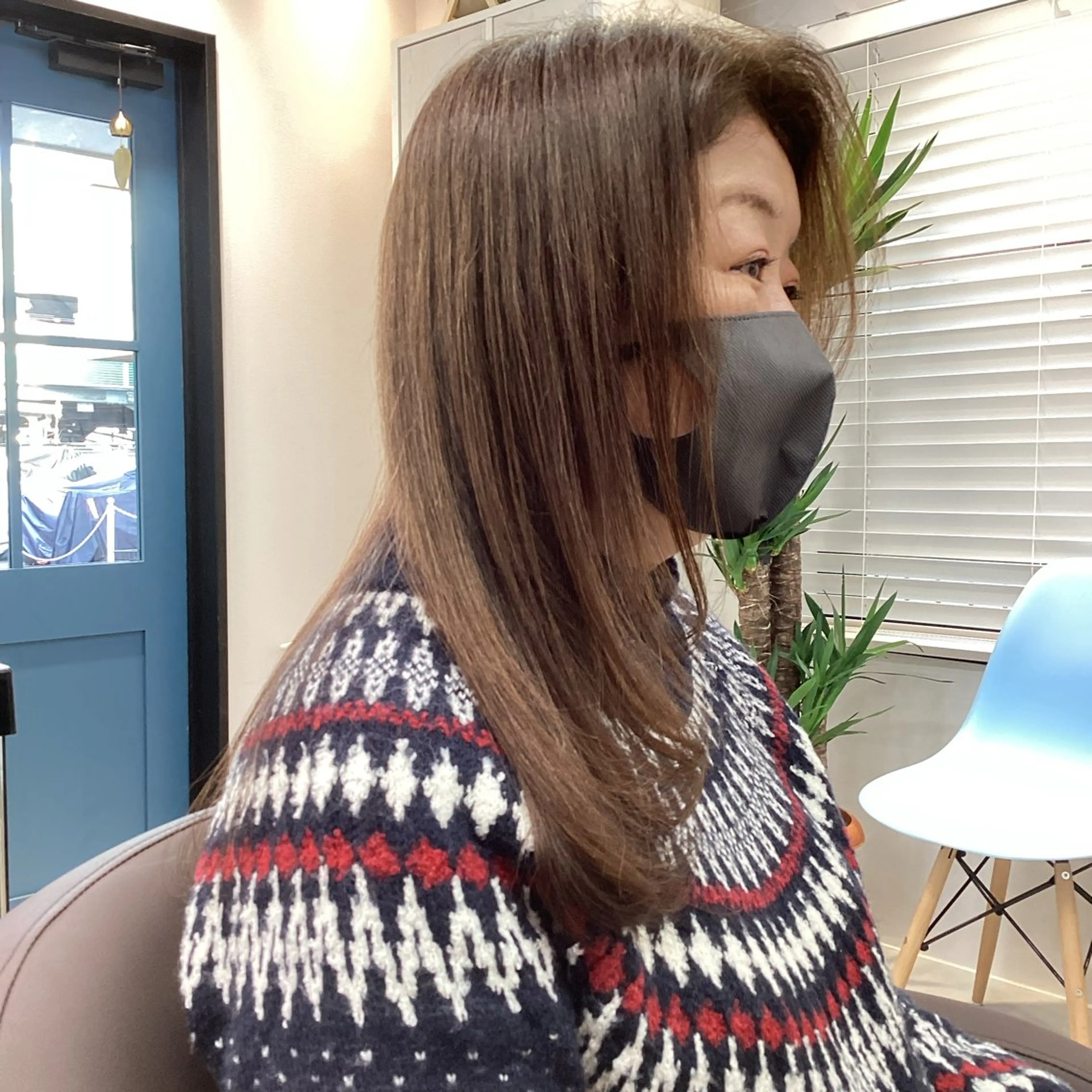 セミロング カット ヘアカラー トリートメント a-o岡野　こやま しんぺいのヘアスタイル