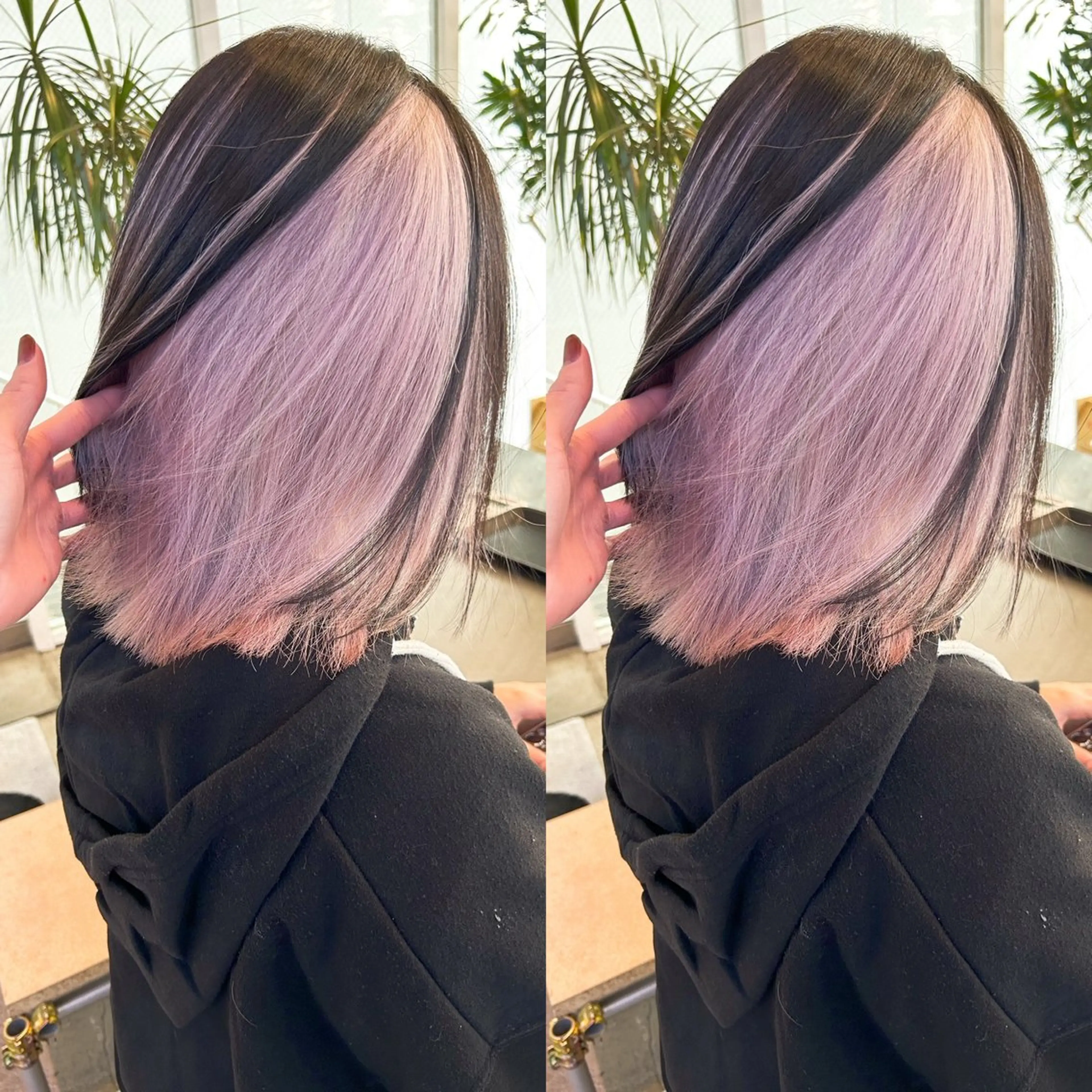 ミディアム カラー カット ヘアカラー トリートメント yoriダブルカラー 代表すがわらのヘアスタイル
