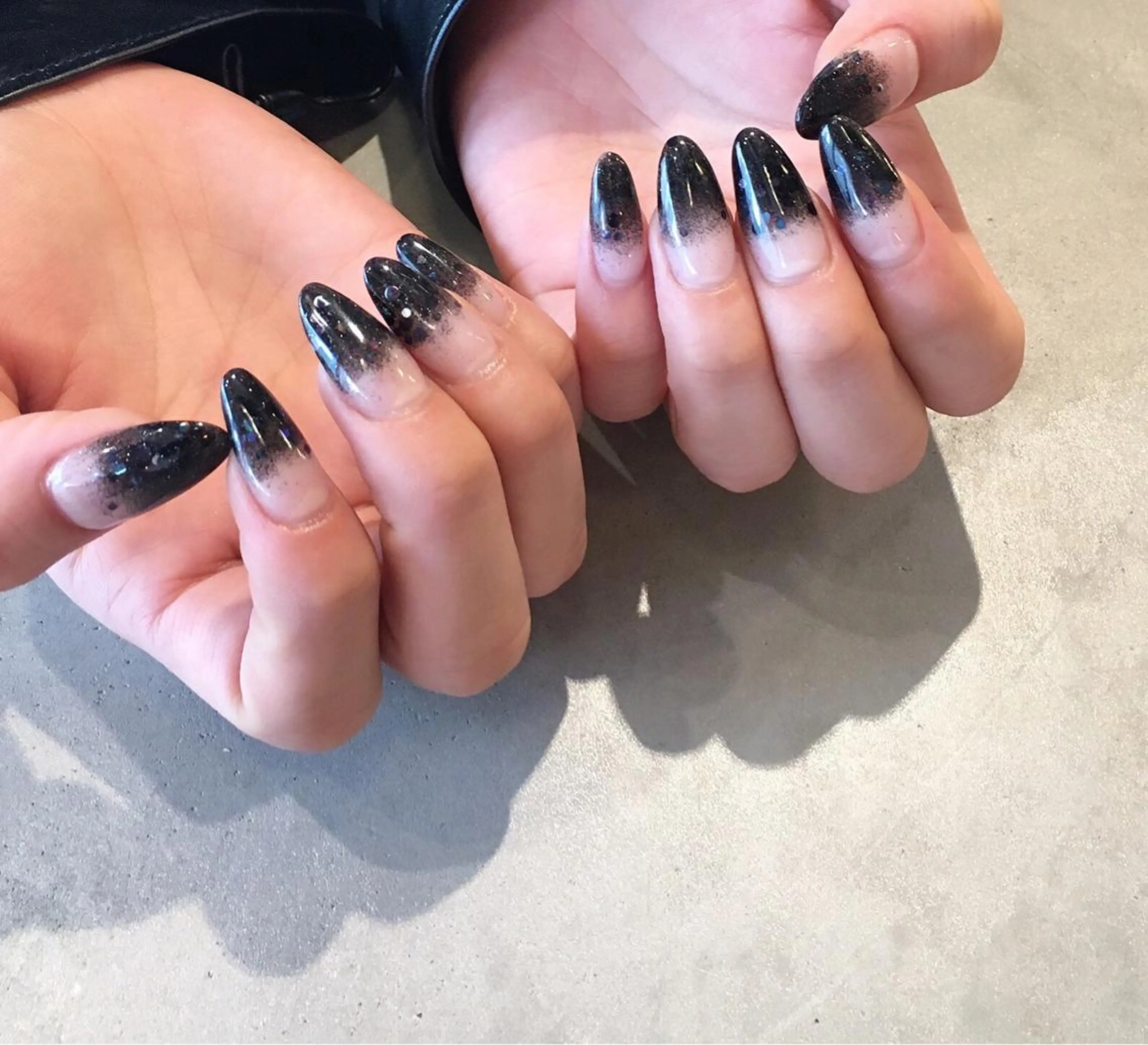 ネイル 長さ出し ラメ(グリッター) ラメグラデーション スカルプネイル シンプルネイル ハンドネイル nail salon Soeurのネイルデザイン