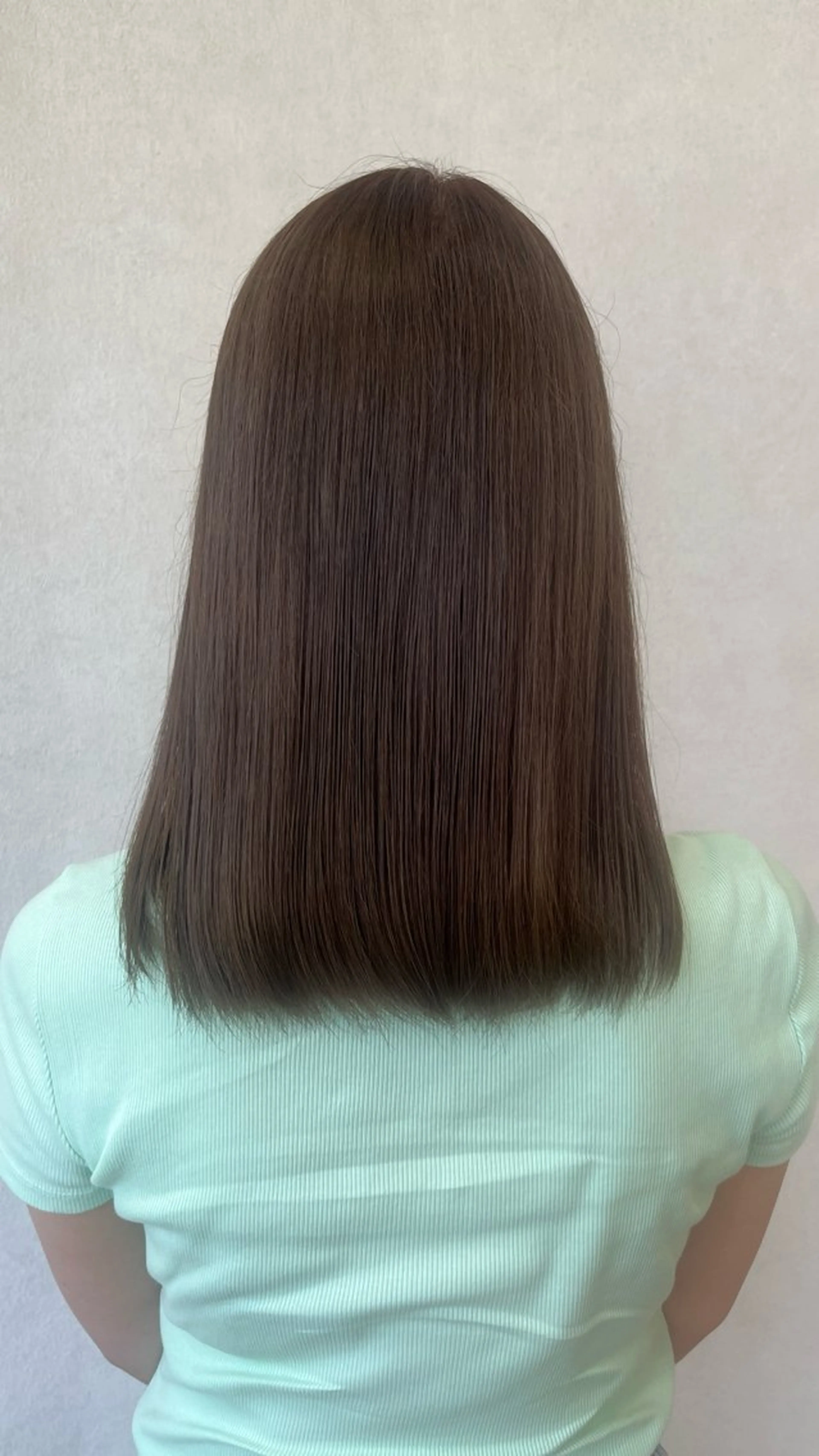 セミロング カラー ヘアカラー トリートメント うる艶カラー🫧/ 武笠 友香🤍のヘアスタイル