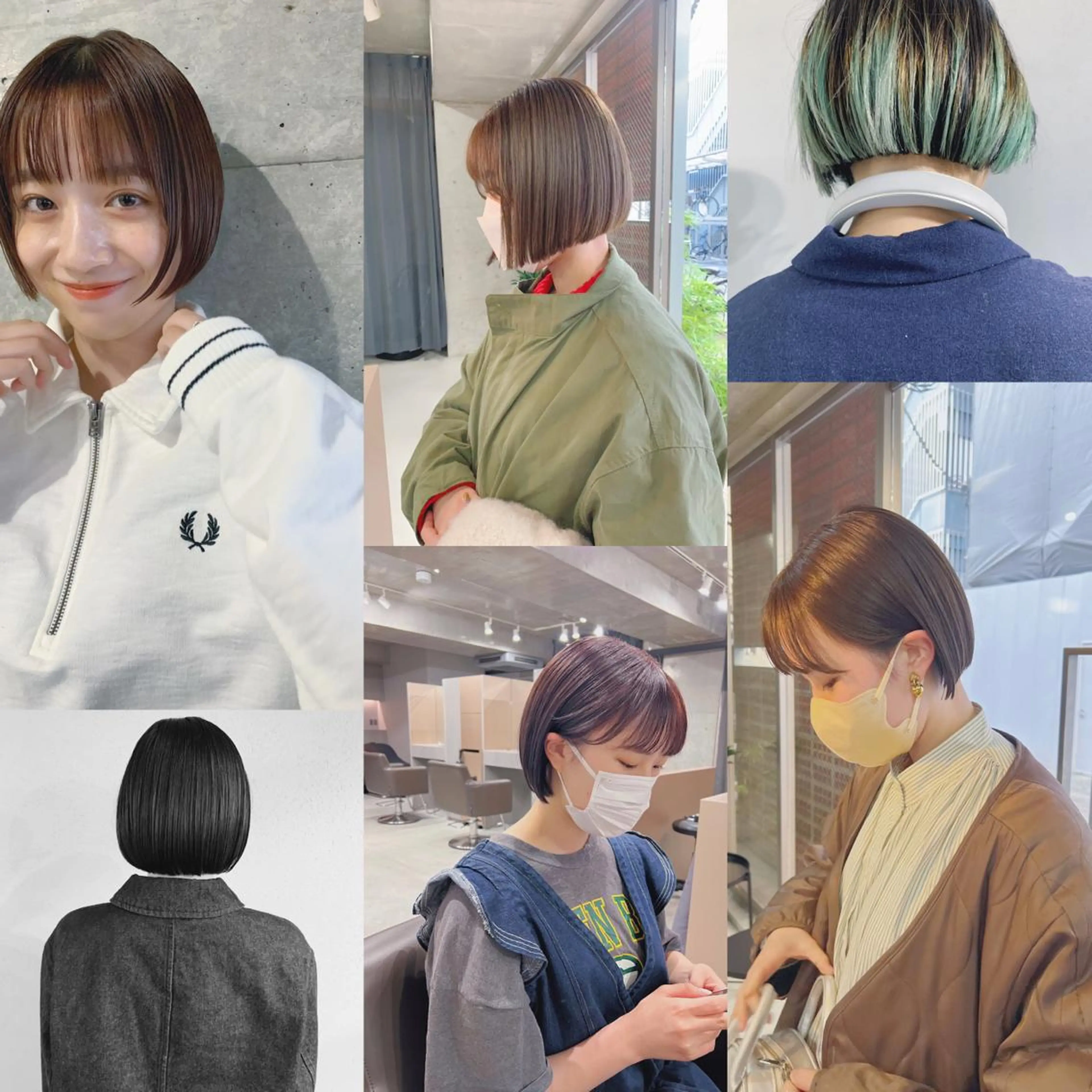 ショート カラー ボブパーマコテ巻き風 パーマNo1深江秀平のヘアスタイル