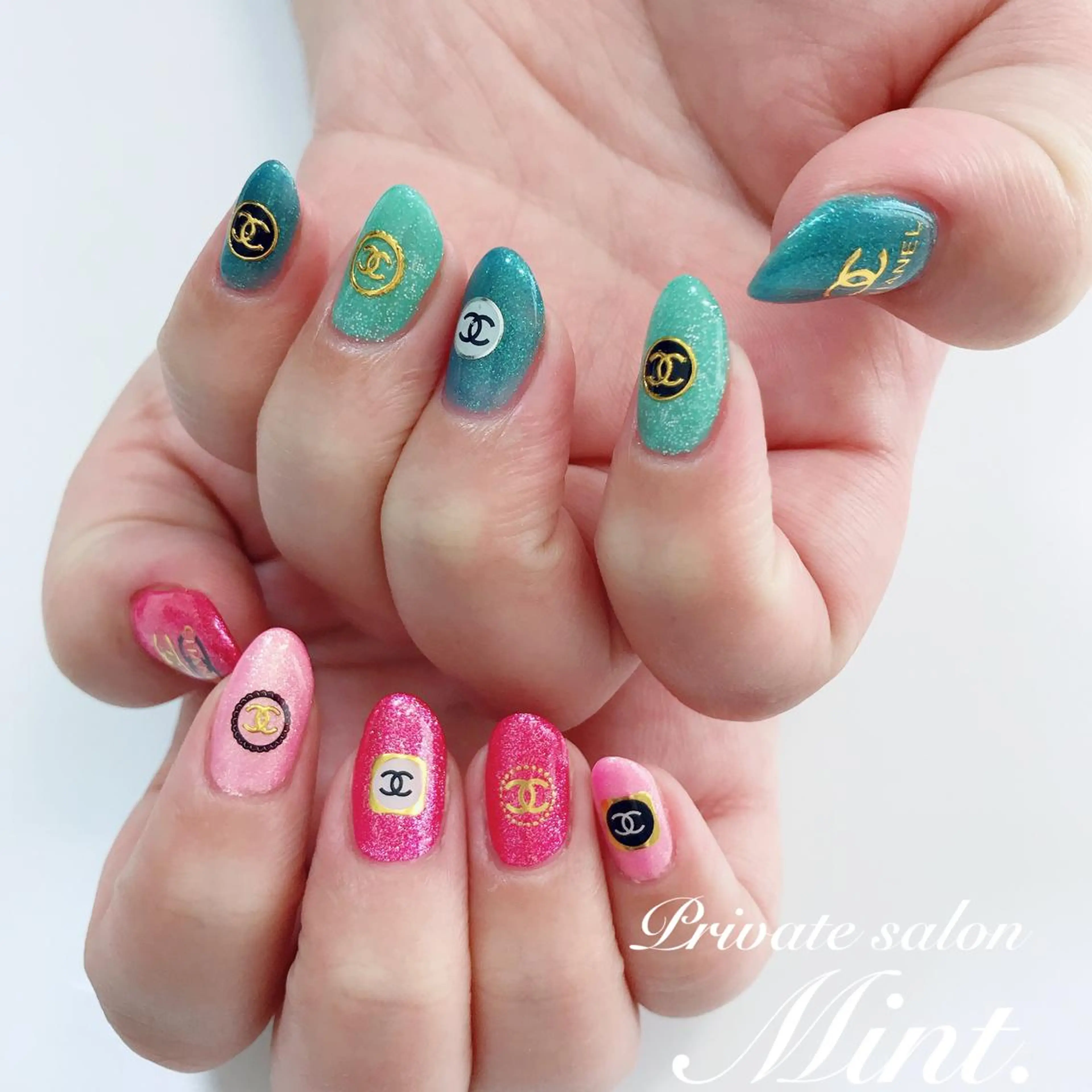 ミディアム ネイル ジェルネイル ハンドネイル Mint. nailのネイルデザイン