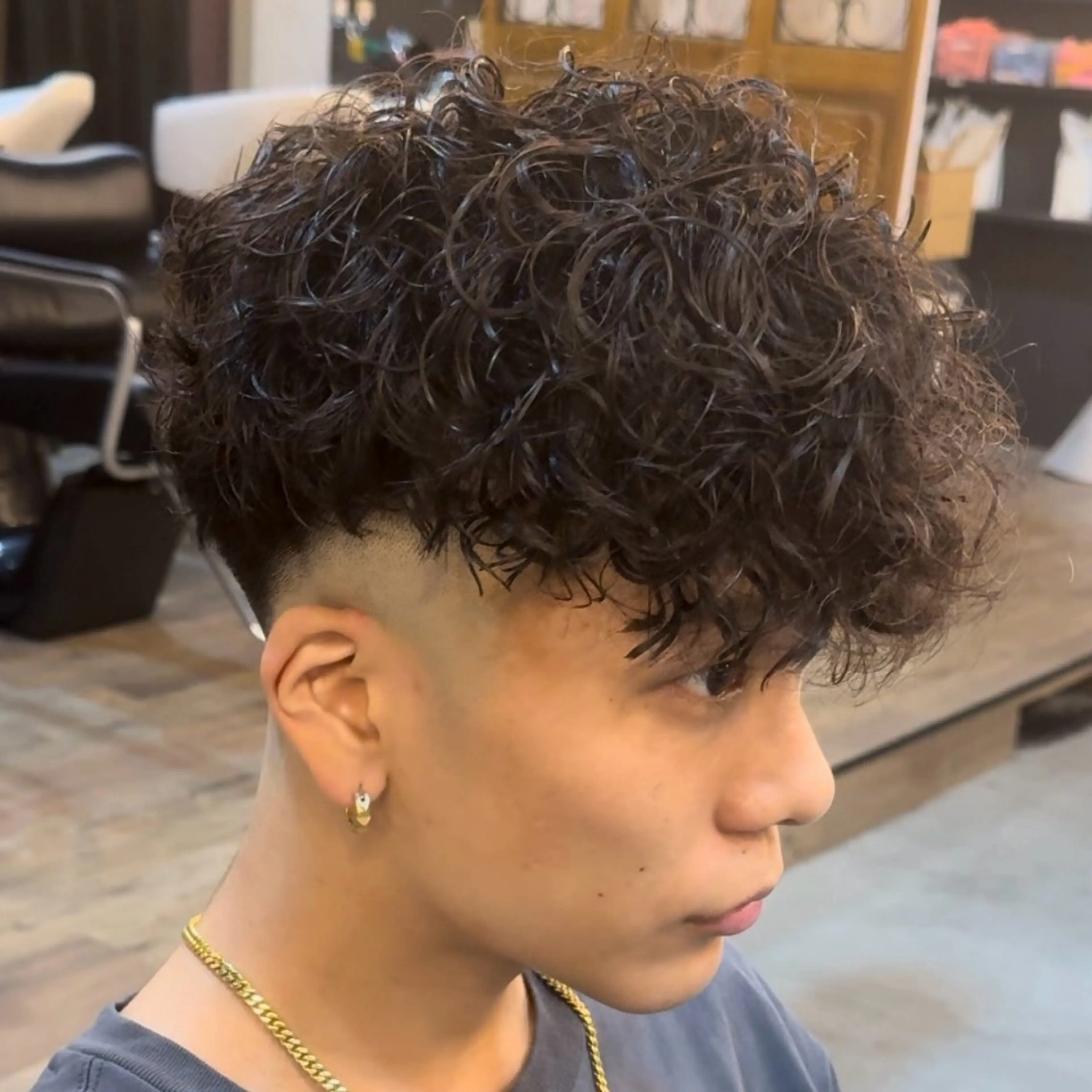 ミディアム パーマ メンズ カット パーマ ツイスパ/ TAKUMIのヘアスタイル