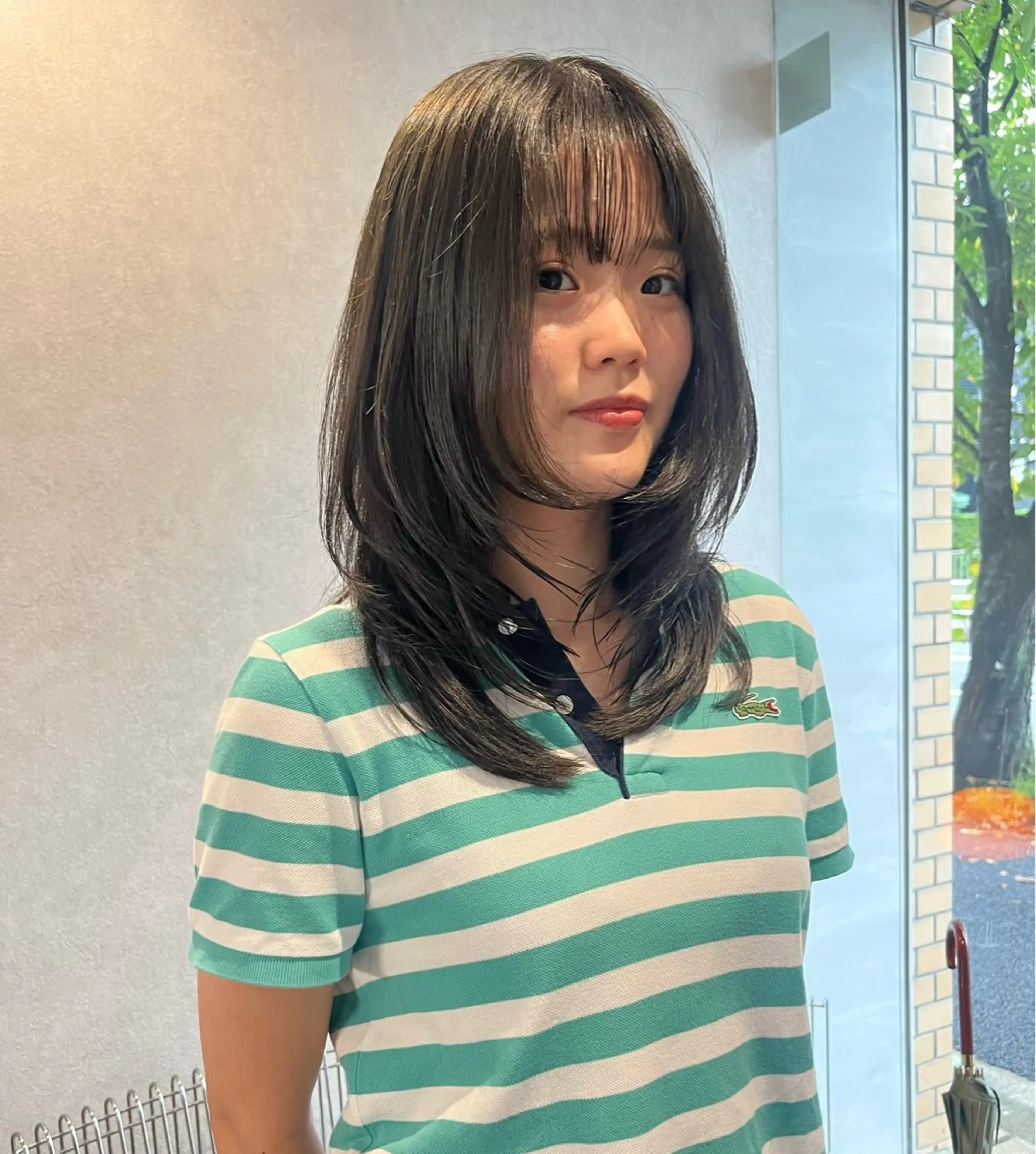 セミロング カラー レイヤーカット カット ヘアカラー トリートメント yuumi/大濠🪷 顔周り/ハイトーンのヘアスタイル