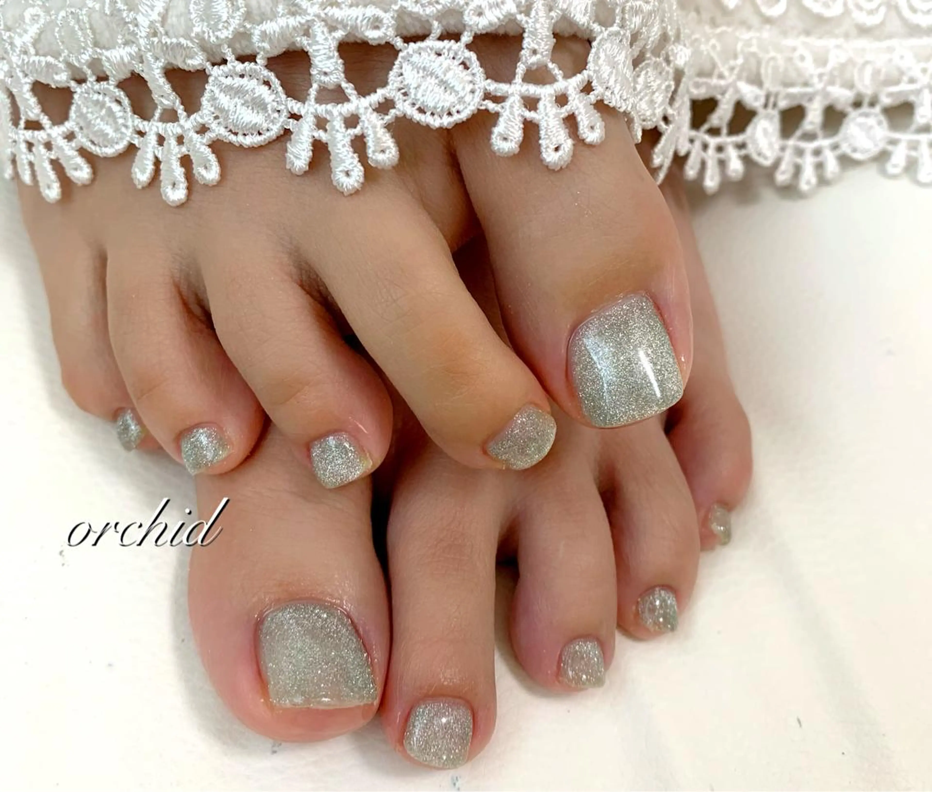 ネイル フラッシュネイル フラッシュマグ マグネットネイル orchid ♡オーキッドのネイルデザイン