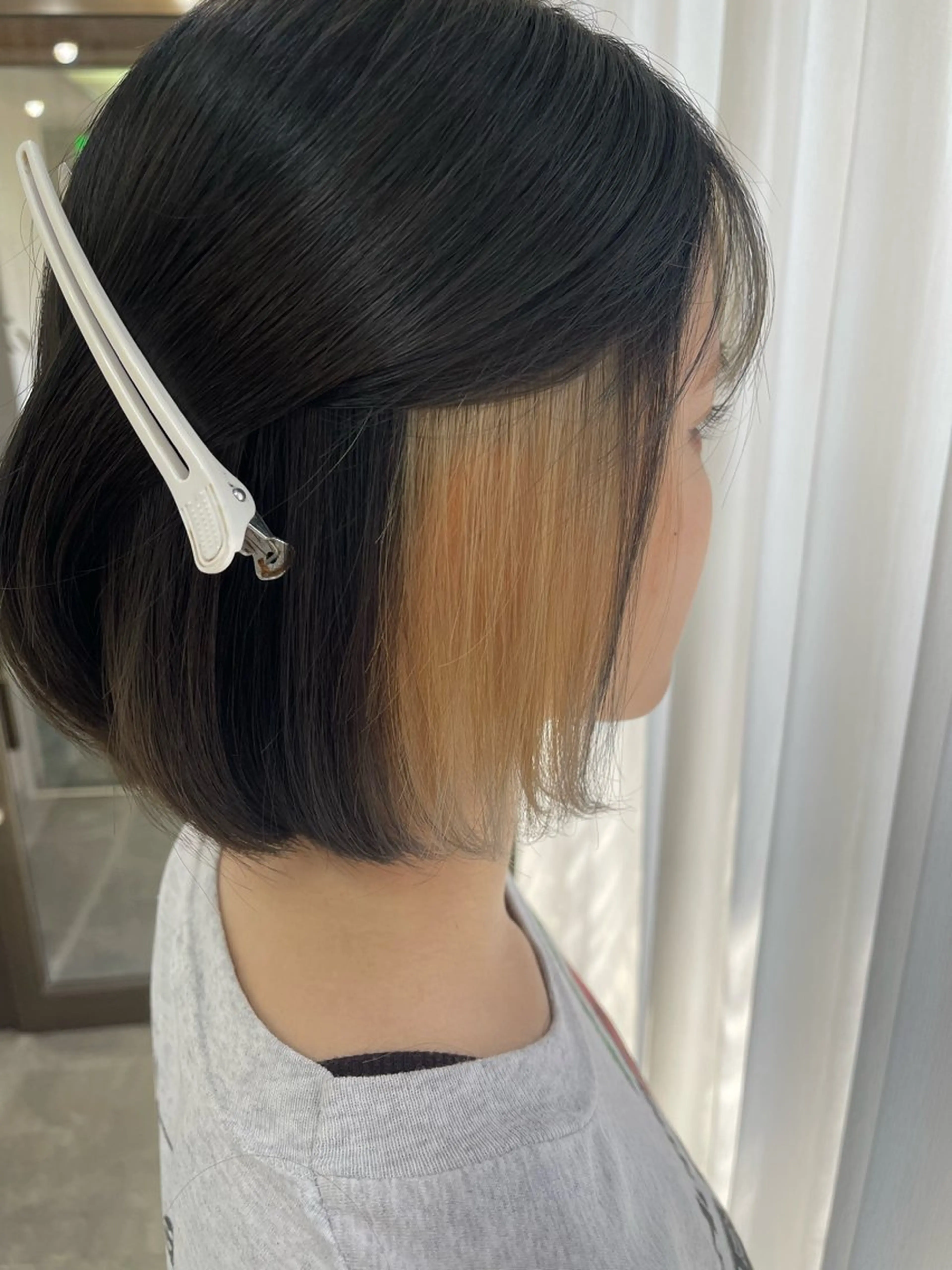 ショート カラー ブリーチ ケアブリーチ デザインカラー ダブルカラー インナーカラー ヘアカラー トリートメント ダブルカラー/ 髪質改善💎安藤のヘアスタイル