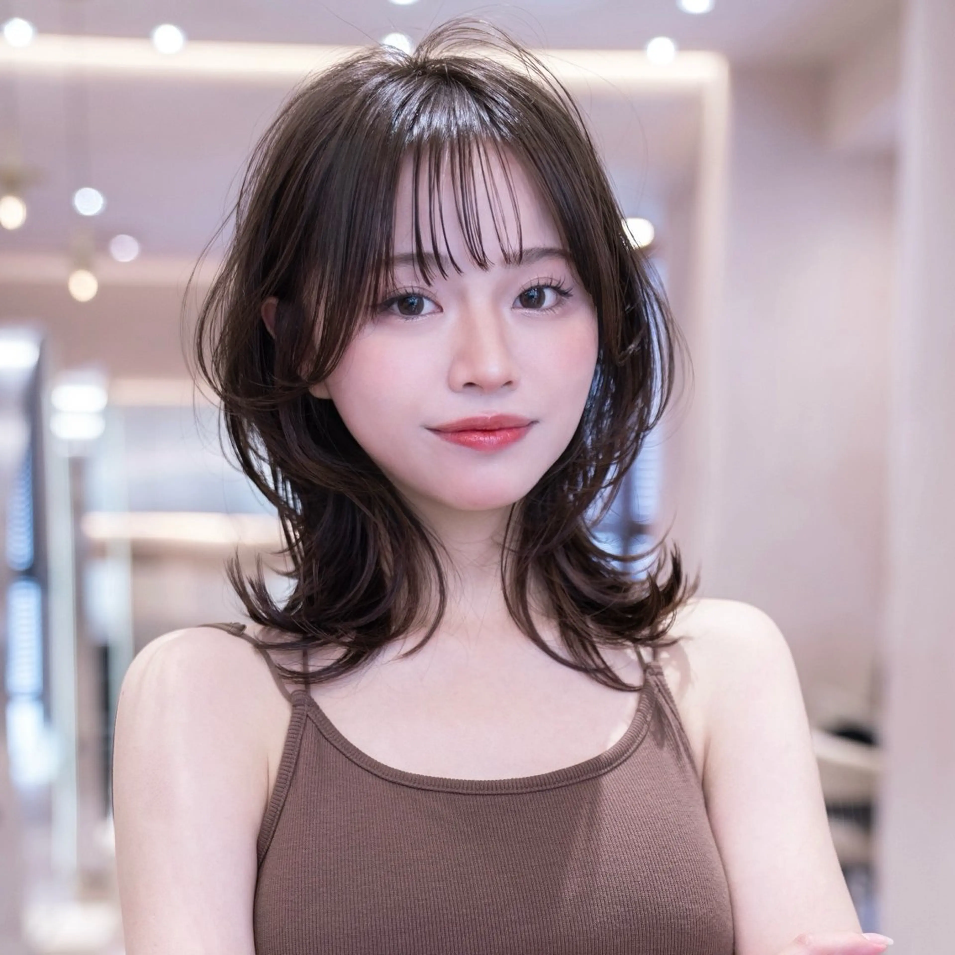 セミロング カット ヘアカラー トリートメント 渋谷/韓国レイヤー 艶カラー特化マサキのヘアスタイル