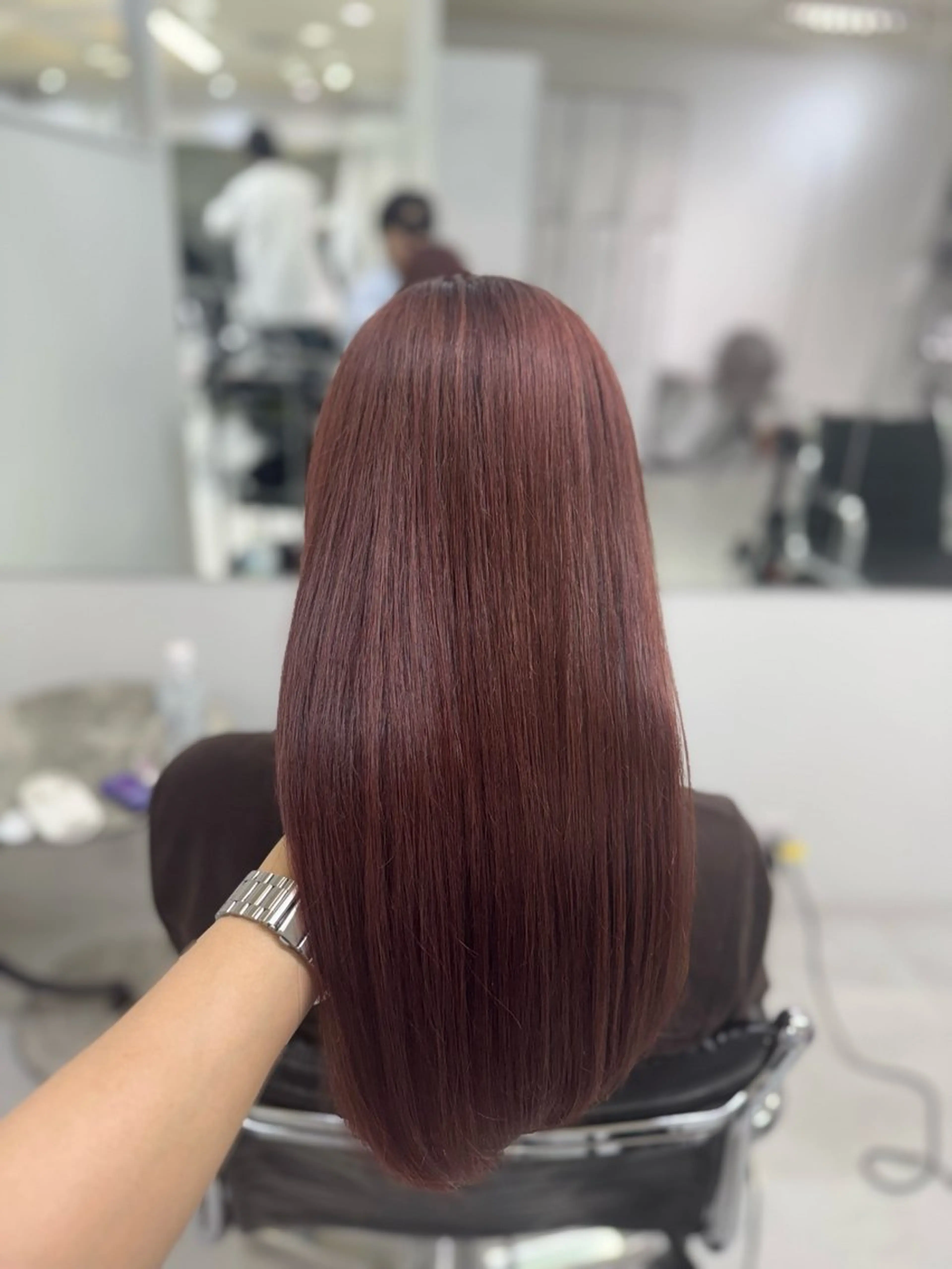 ロング カラー ブリーチ ブラウンカラー ブリーチなしカラー レッドカラー レッドブラウン 赤み消しカラー✨ /YUYAのヘアスタイル