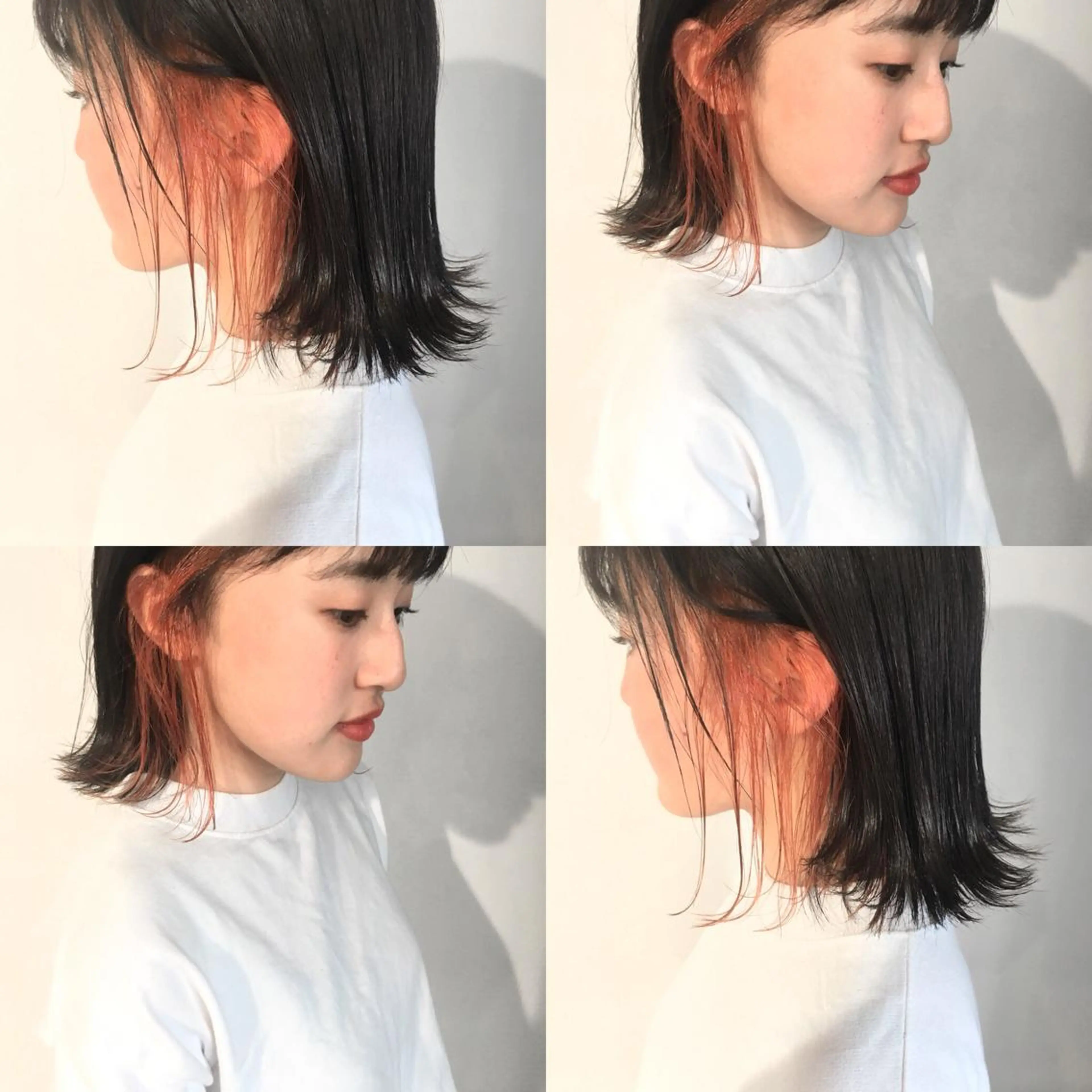 ミディアム カラー ヘアアレンジ オレンジ マンツーマン施術🦋 ayajuのヘアスタイル