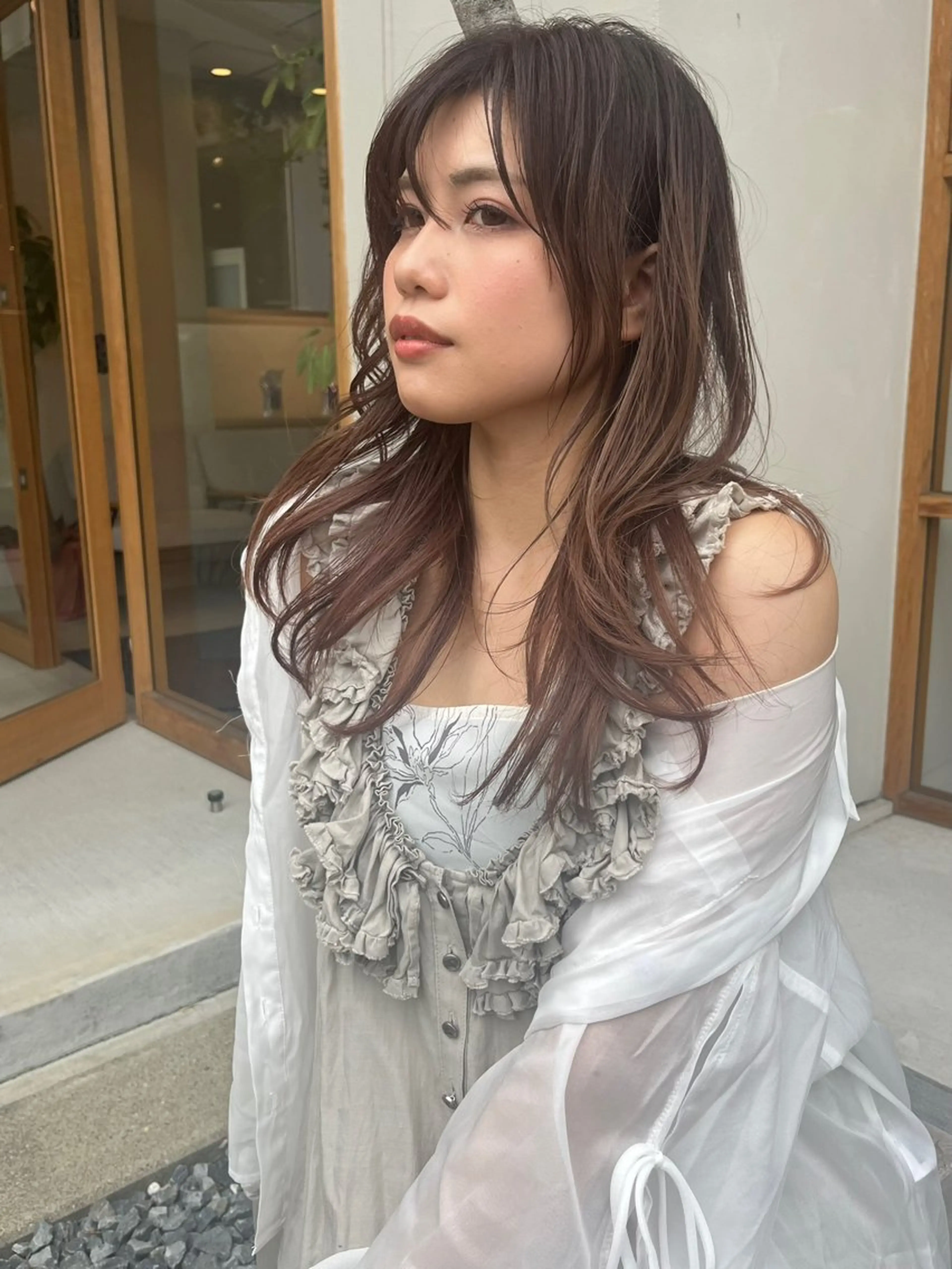 セミロング 森 理音のヘアスタイル