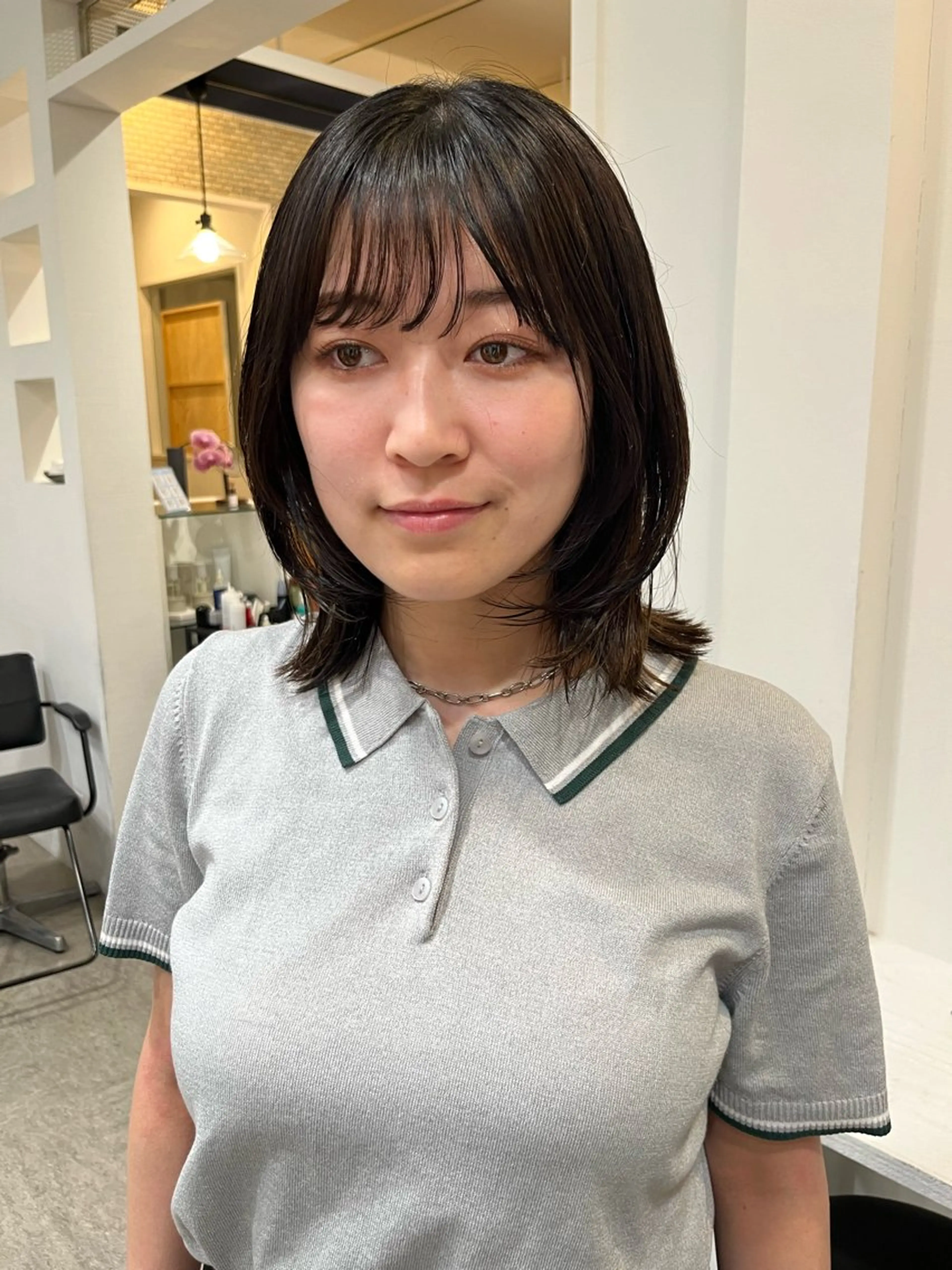 ミディアム ボブ レイヤーカット カット 無料カットモデル‪✨ ✂️Nanami🌷のヘアスタイル