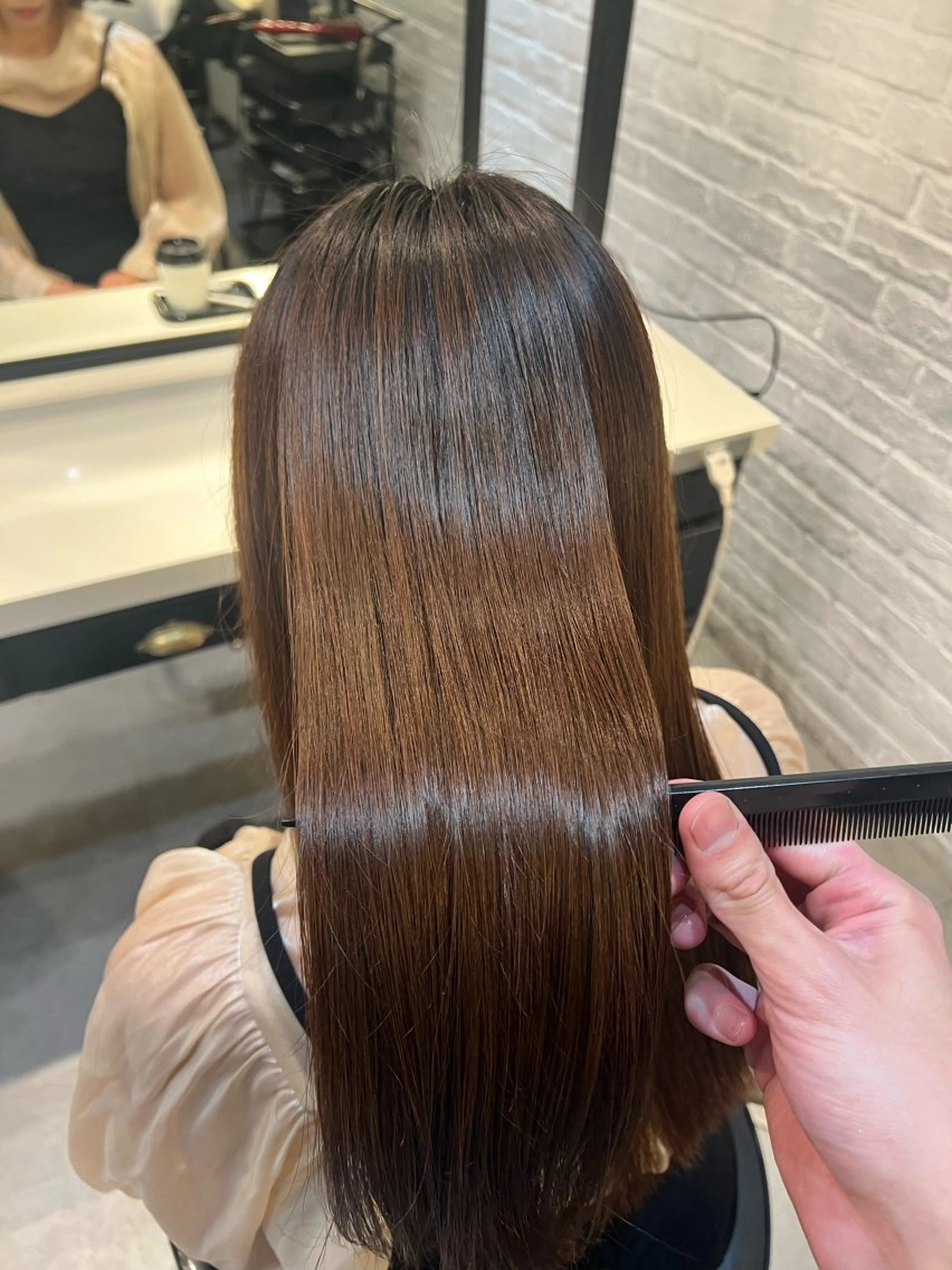 ロング 縮毛矯正 縮毛矯正 kenshin/艶髪 /似合わせカットのヘアスタイル