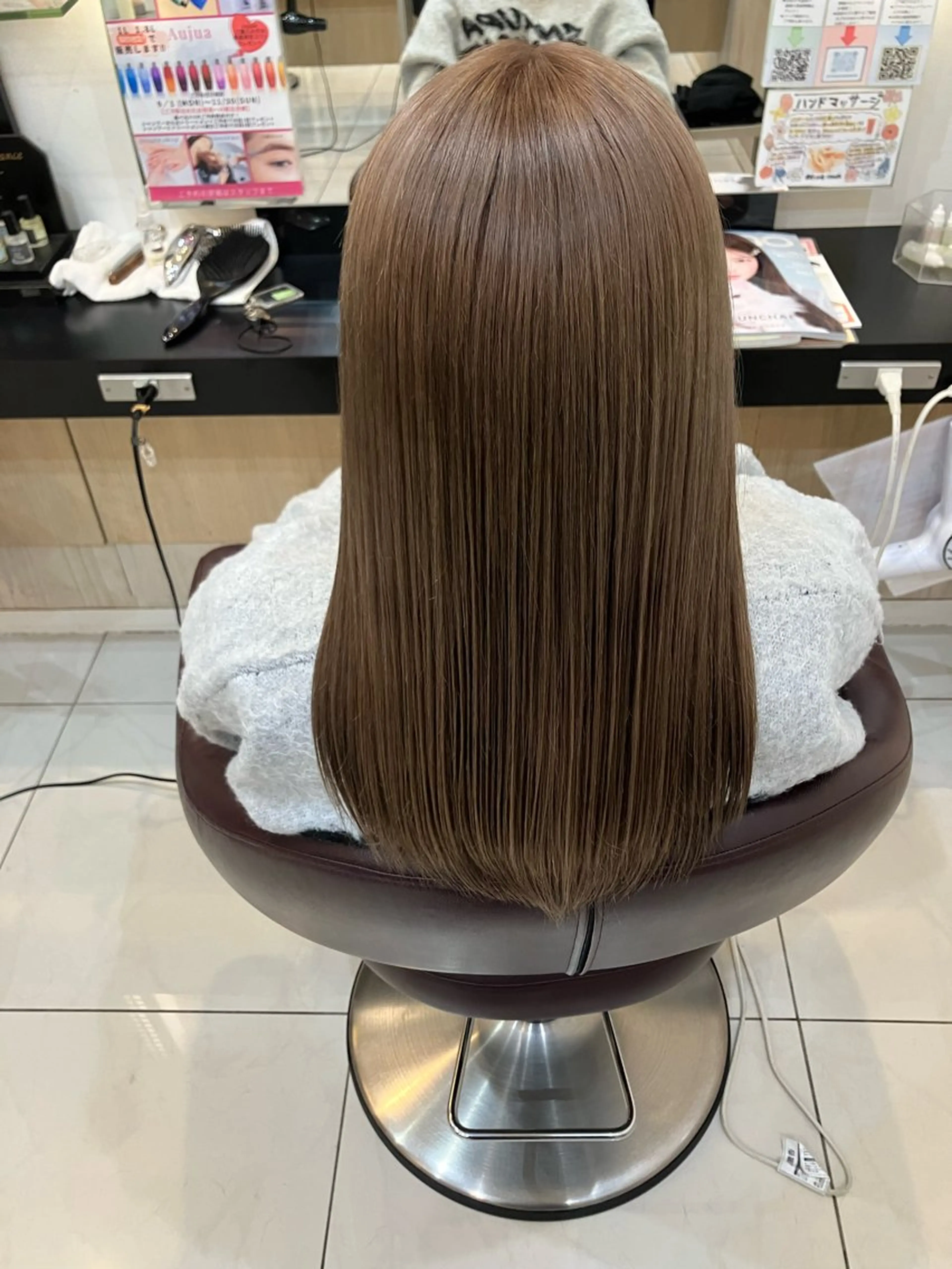 ミディアム ヘアカラー yukari 艶髪ヘアのヘアスタイル