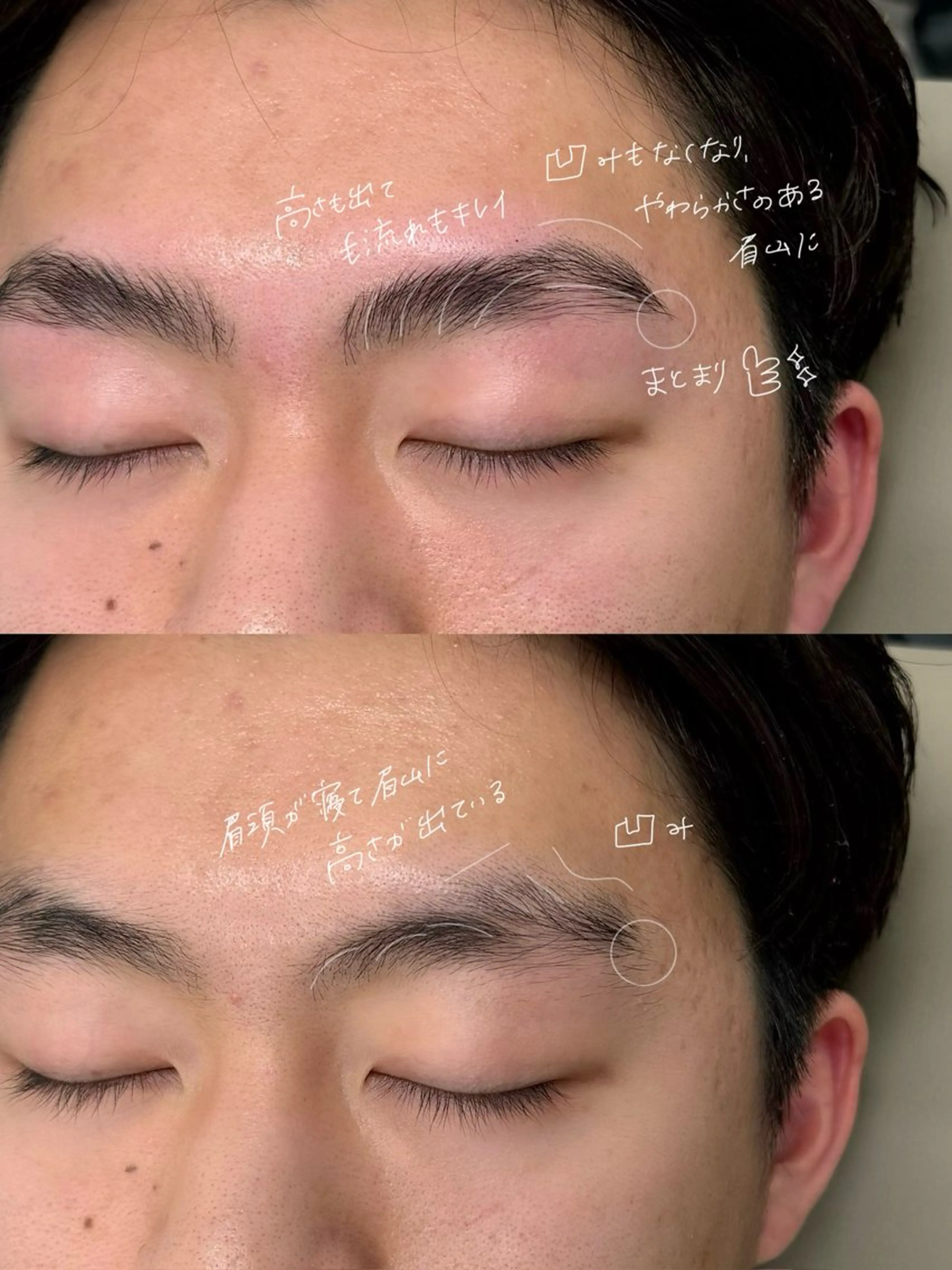 《メンズ専用》ハリウッドブロウリフト(毛流れ改善×ワックス) 👦🏻👨🏻👨🏻‍🦰👱🏻‍♂️の写真