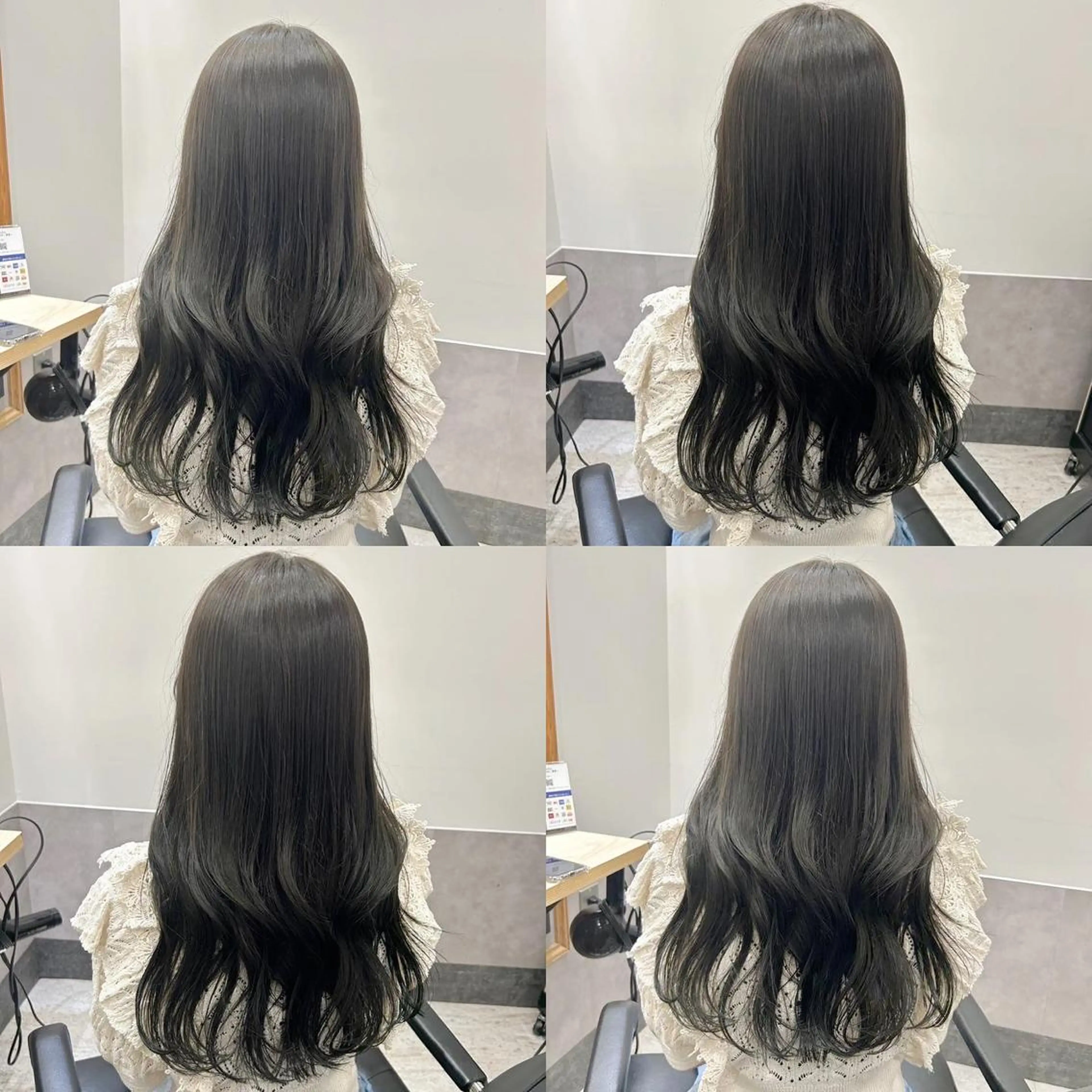 ロング カラー ベージュカラー 透明感カラー オリーブベージュ ピンクカラー ピンクベージュ カット ヘアカラー SAKINO． ベージュカラーのヘアスタイル