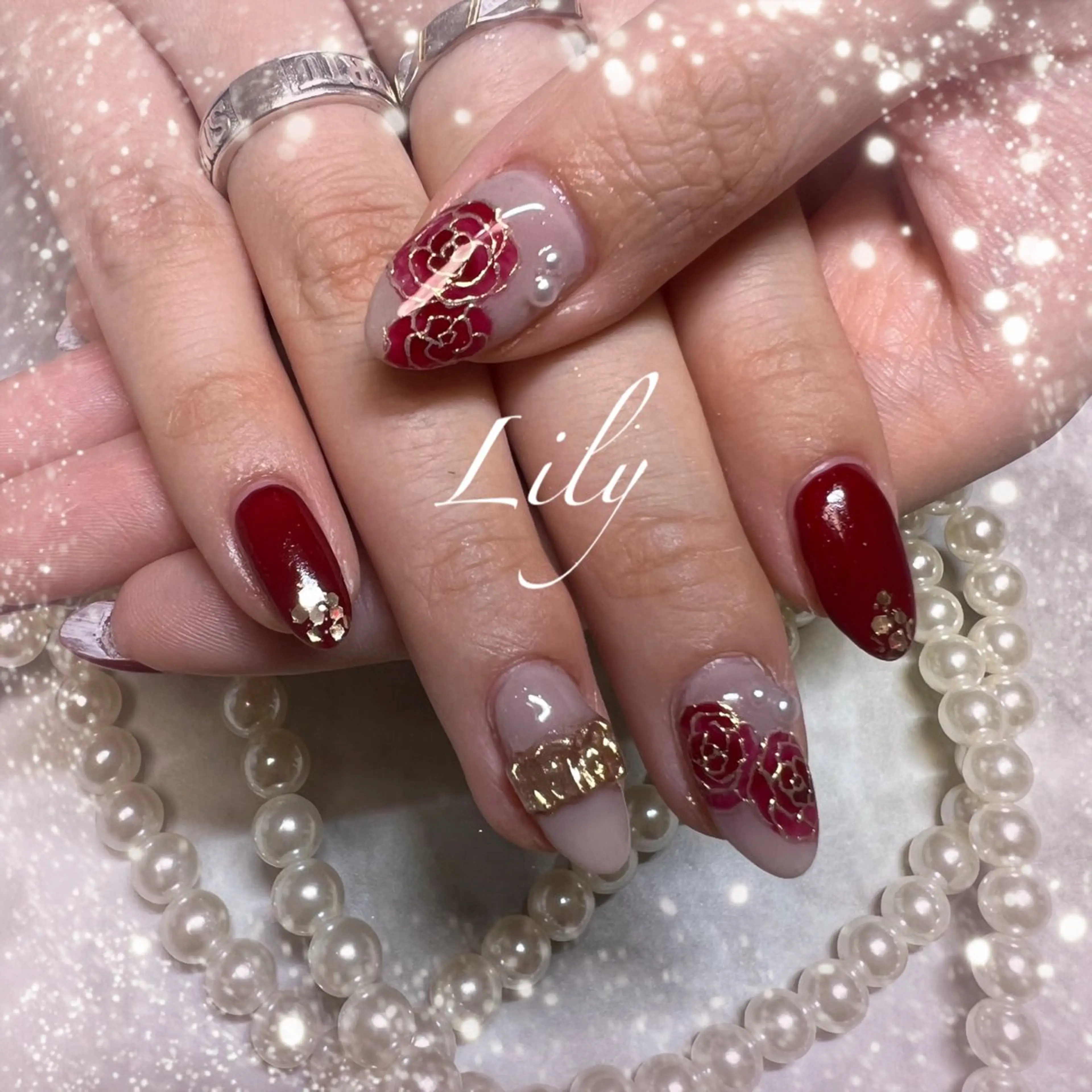 ネイル ハンドネイル Lily*nail 🌻Mii🌻のネイルデザイン