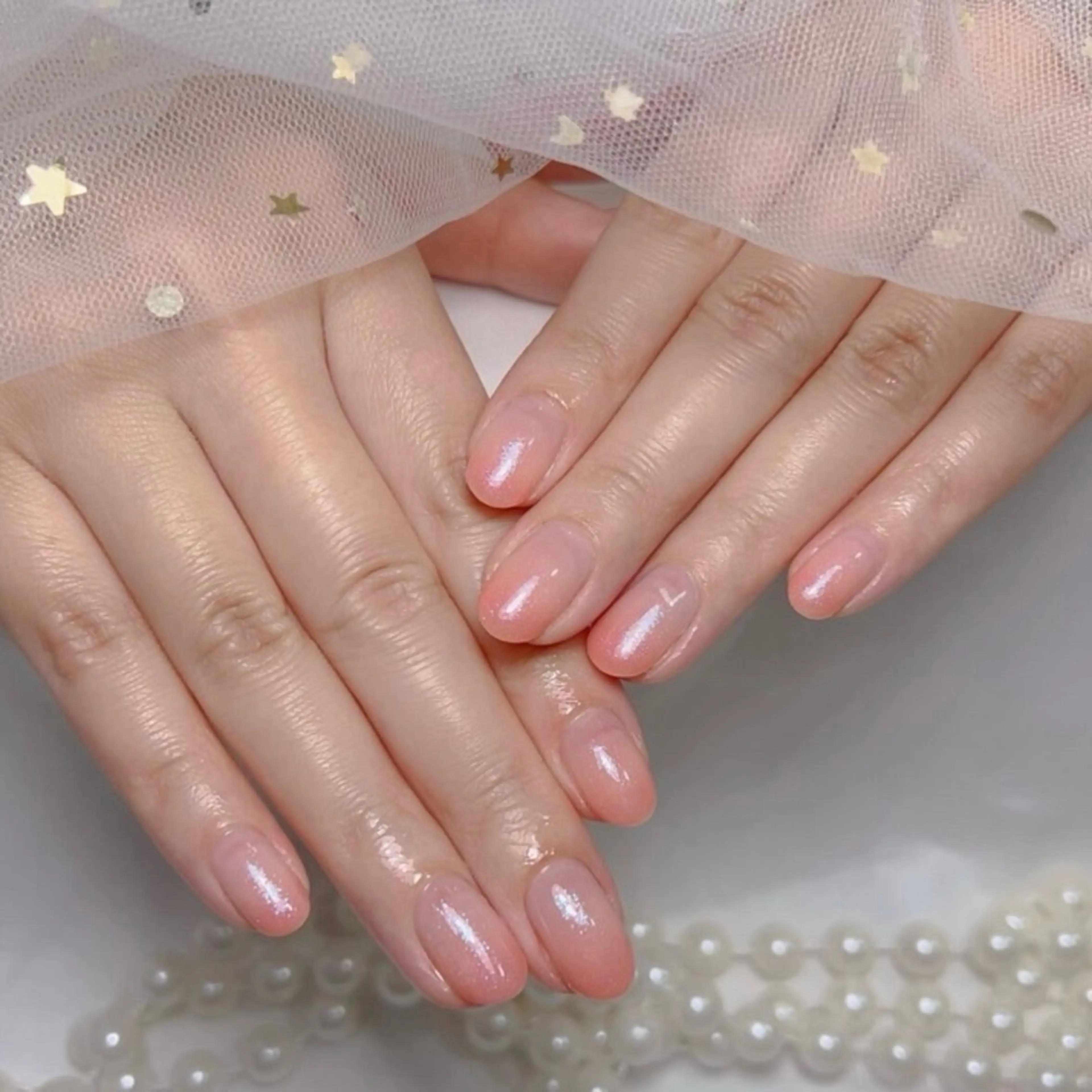 ネイル アートネイル フレンチネイル ジェルネイル グラデーション 韓国ネイル ハンドネイル 久保田 マリコのネイルデザイン