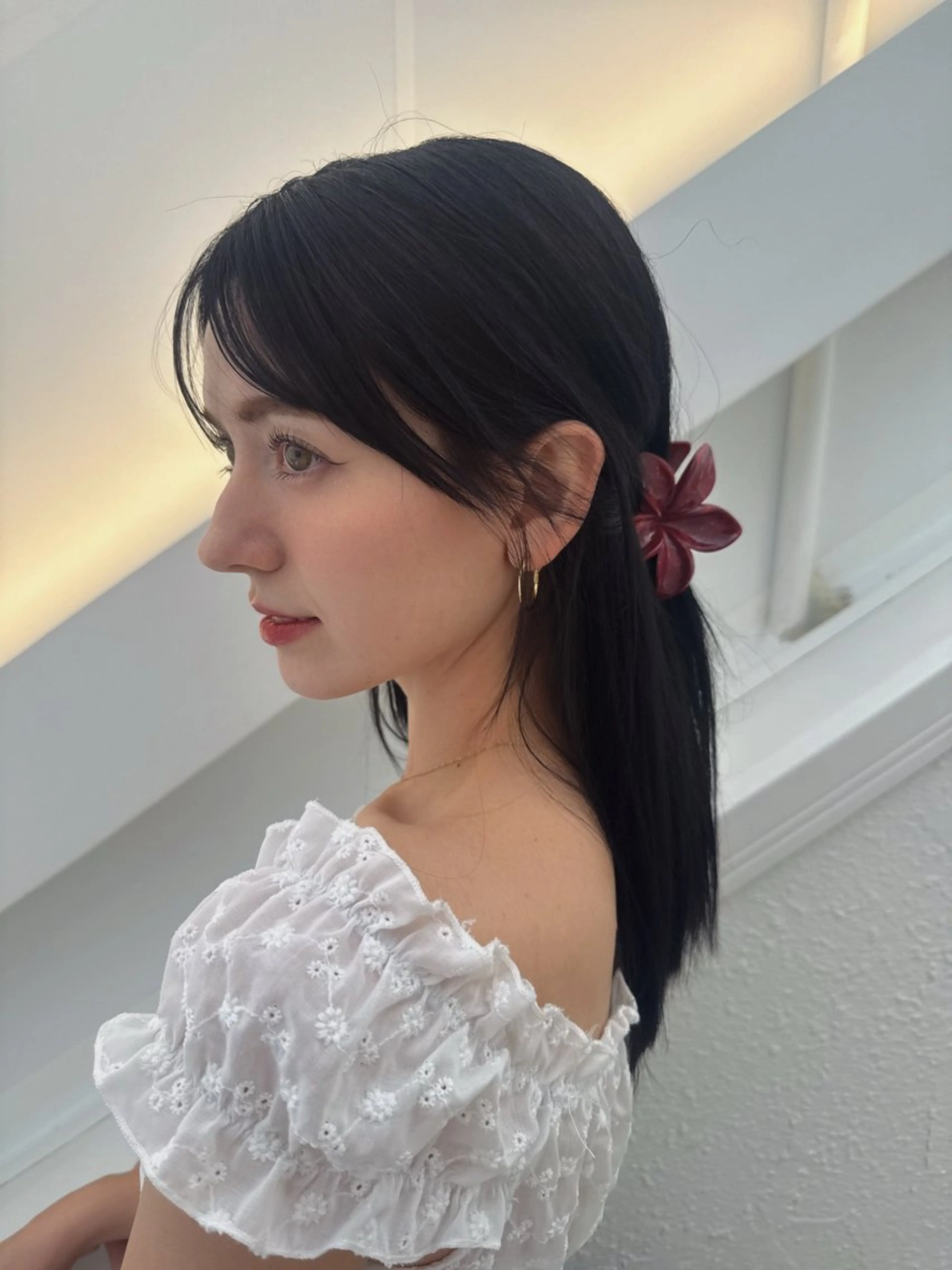 ミディアム カラー 黒髪 ブリーチ 透明感カラー ブリーチなしカラー 卒業式のヘアスタイル 💎透明感カラー特化 💎TAISEIのヘアスタイル