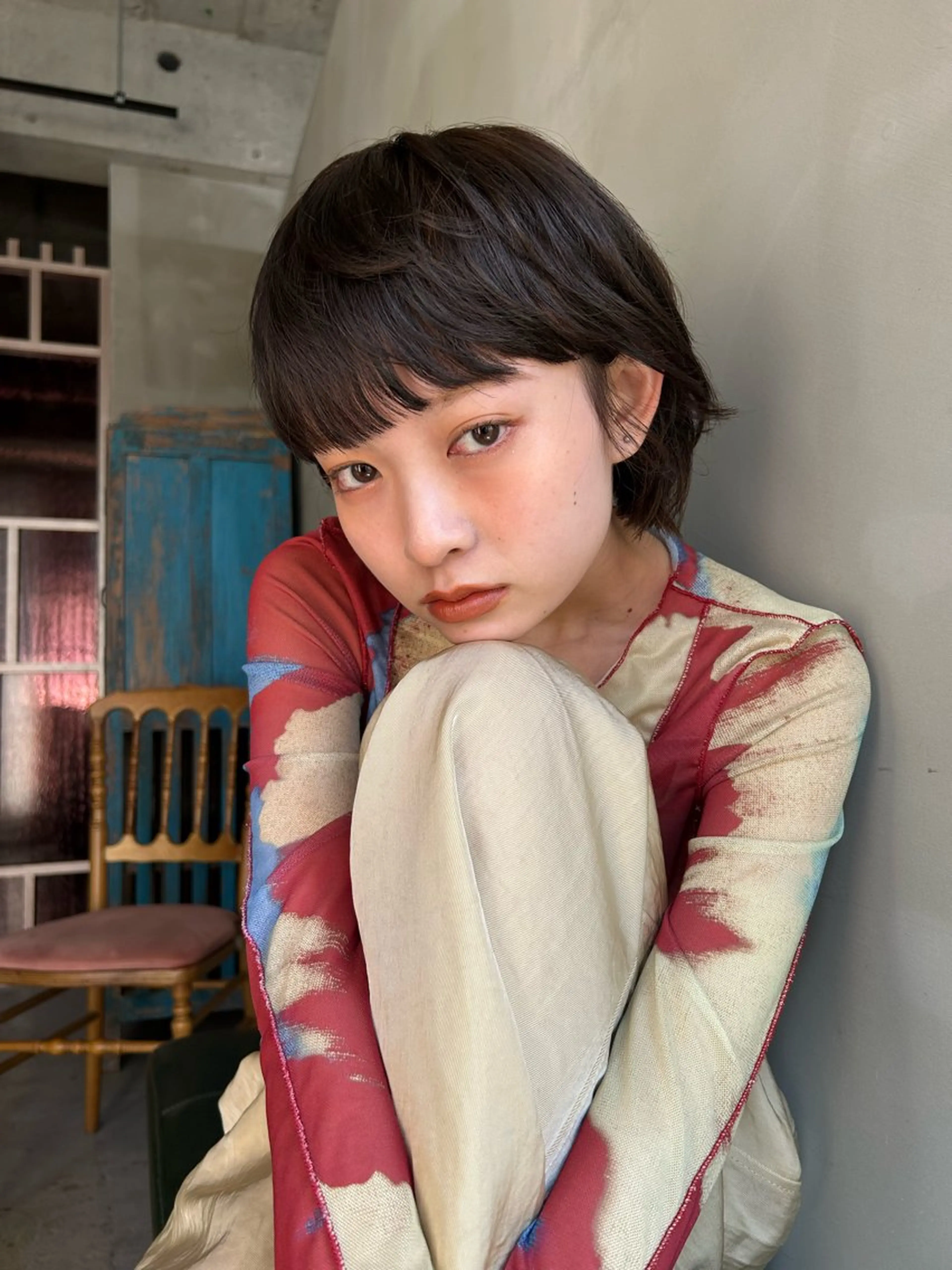 ショート カラー カット ヘアカラー トリートメント ショート/ボブ/ 心斎橋/宮脇美奈のヘアスタイル