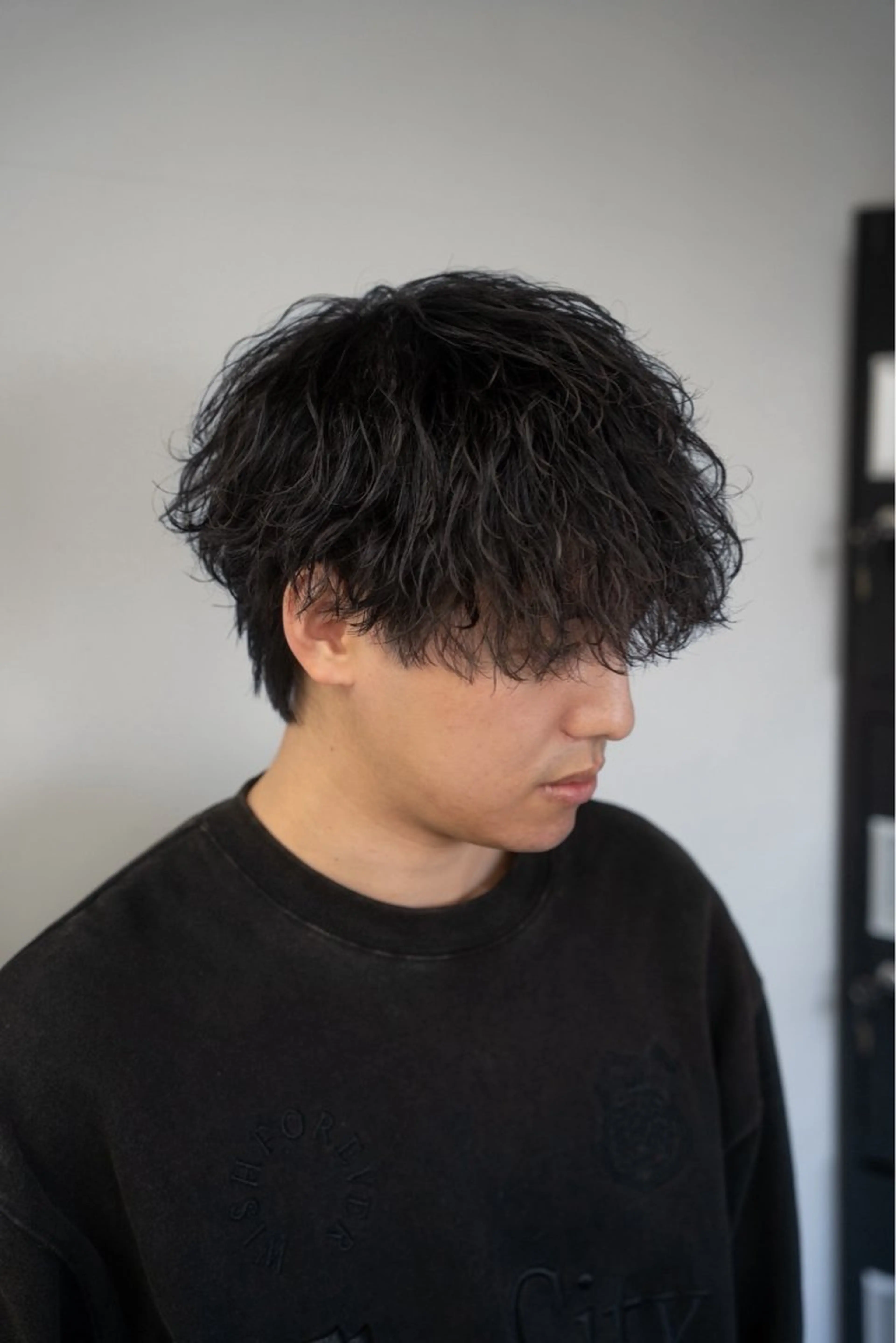 ミディアム パーマ メンズ ミディアムパーマ メンズパーマ パーマ メンズカットモデル/ いぶきのヘアスタイル