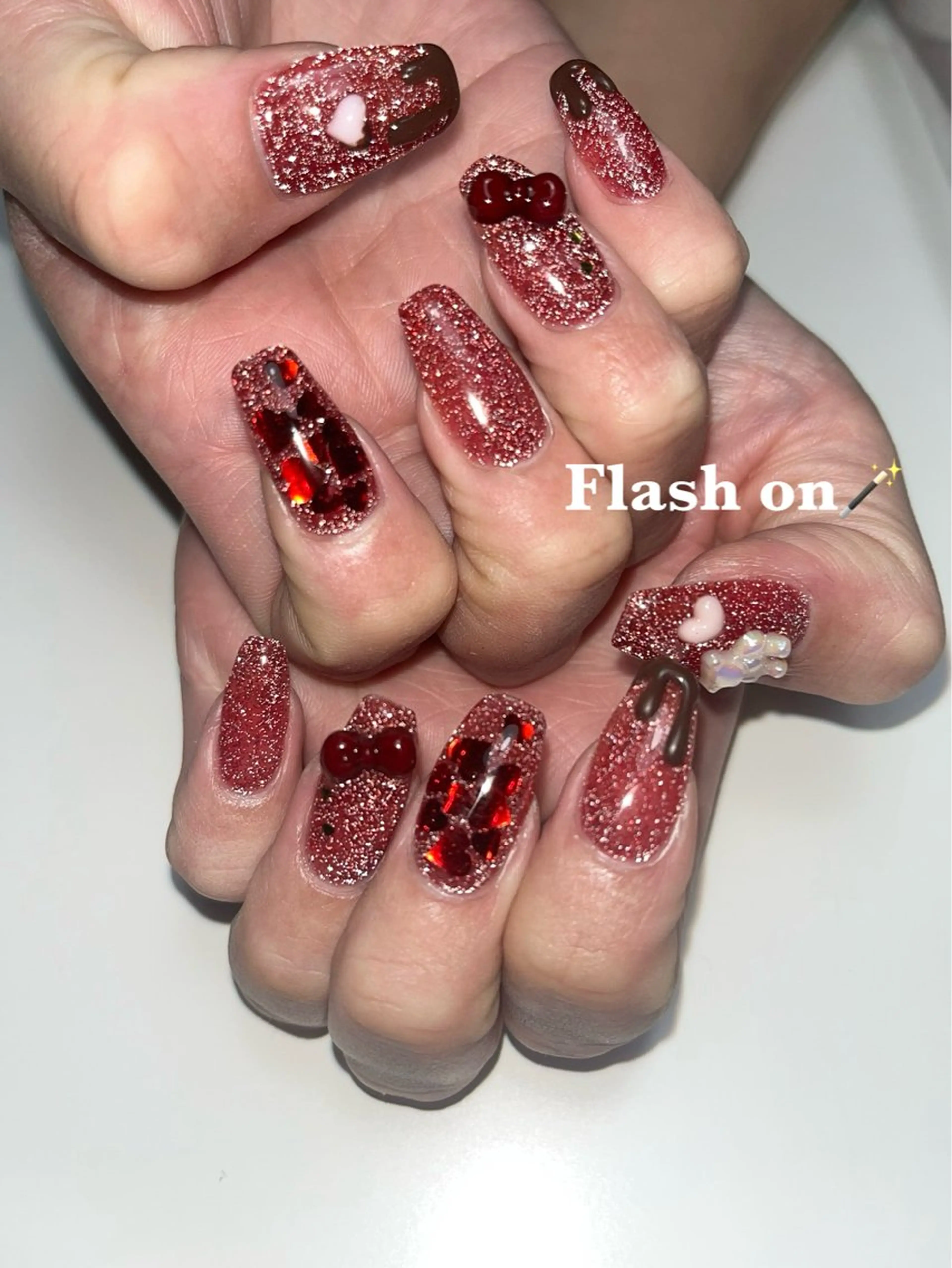 ネイル フラッシュネイル フットネイル ballie／小野原 なつみのネイルデザイン