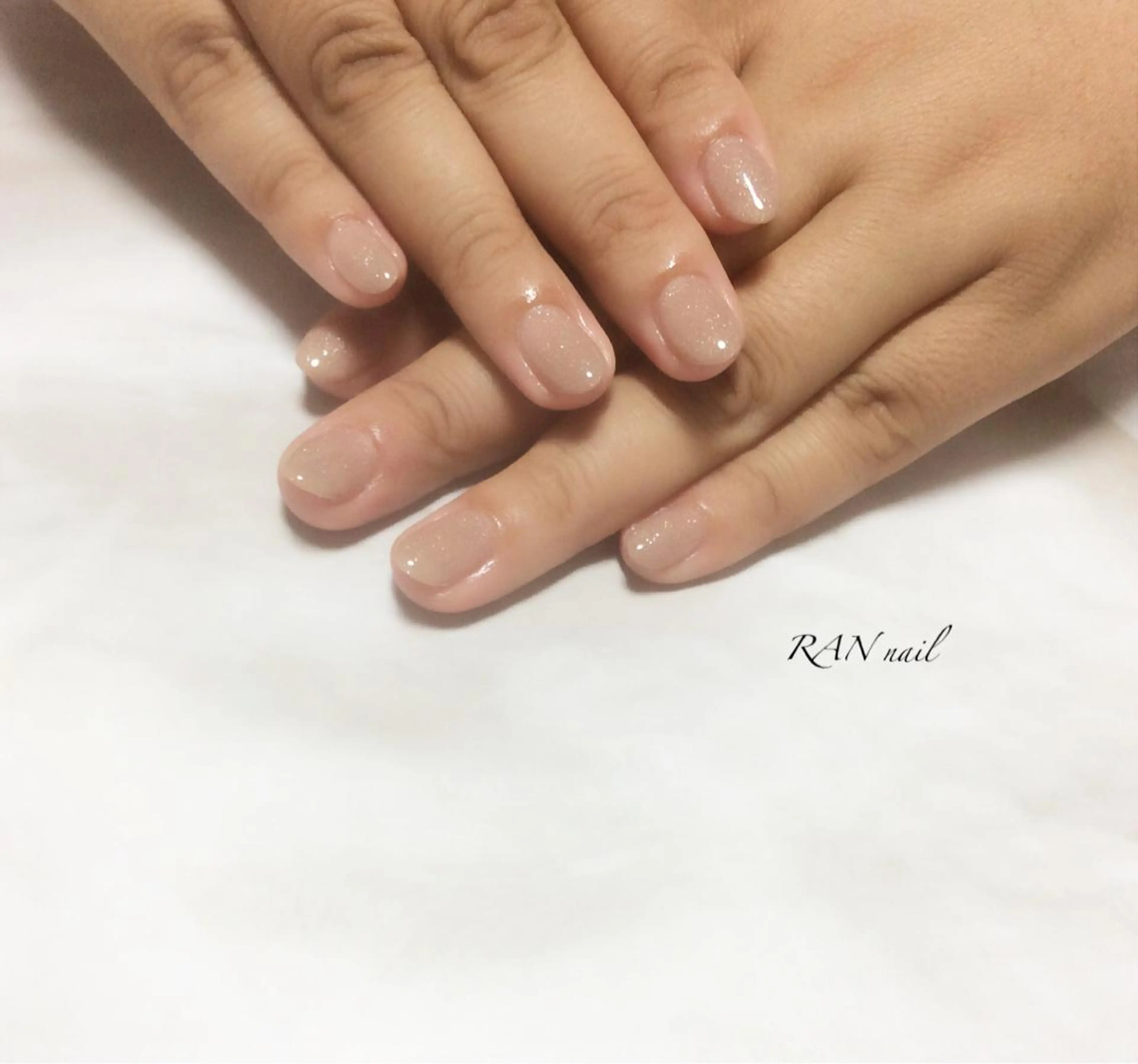 ネイル ブラウン ジェルネイル キラキラネイル ラメ(グリッター) ワンカラーネイル ハンドネイル フットネイル RAN nail 〜ランネイル〜所属・RAN nailのネイルデザイン