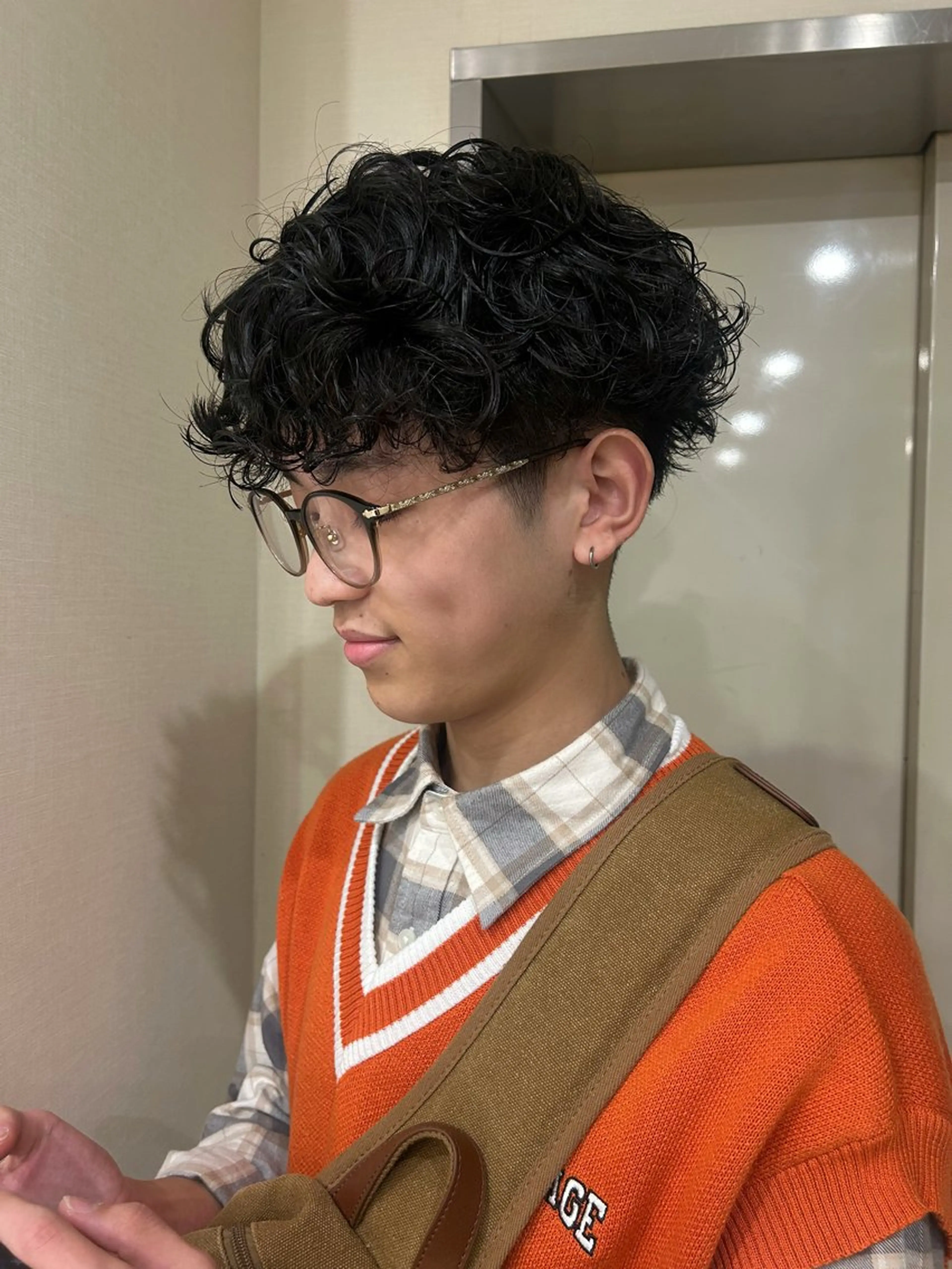 ショート パーマ メンズ メンズパーマ プードルパーマ プードルパーマ カット パーマ hair&eye🎀 /momoKaのヘアスタイル