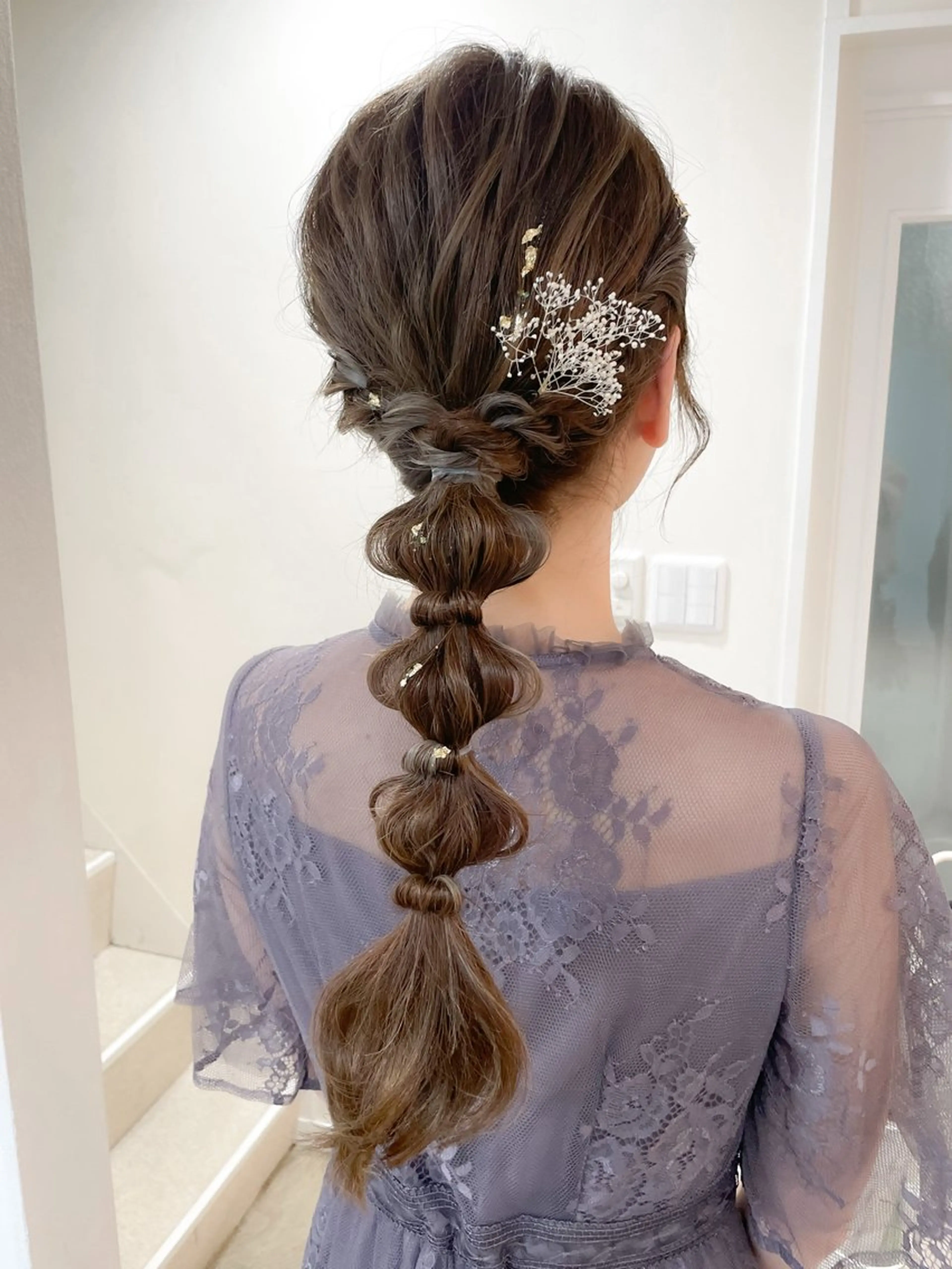 ヘアアレンジ ヘアセット ミディアム/顔周り/ ベージュ🌼mayuのヘアスタイル