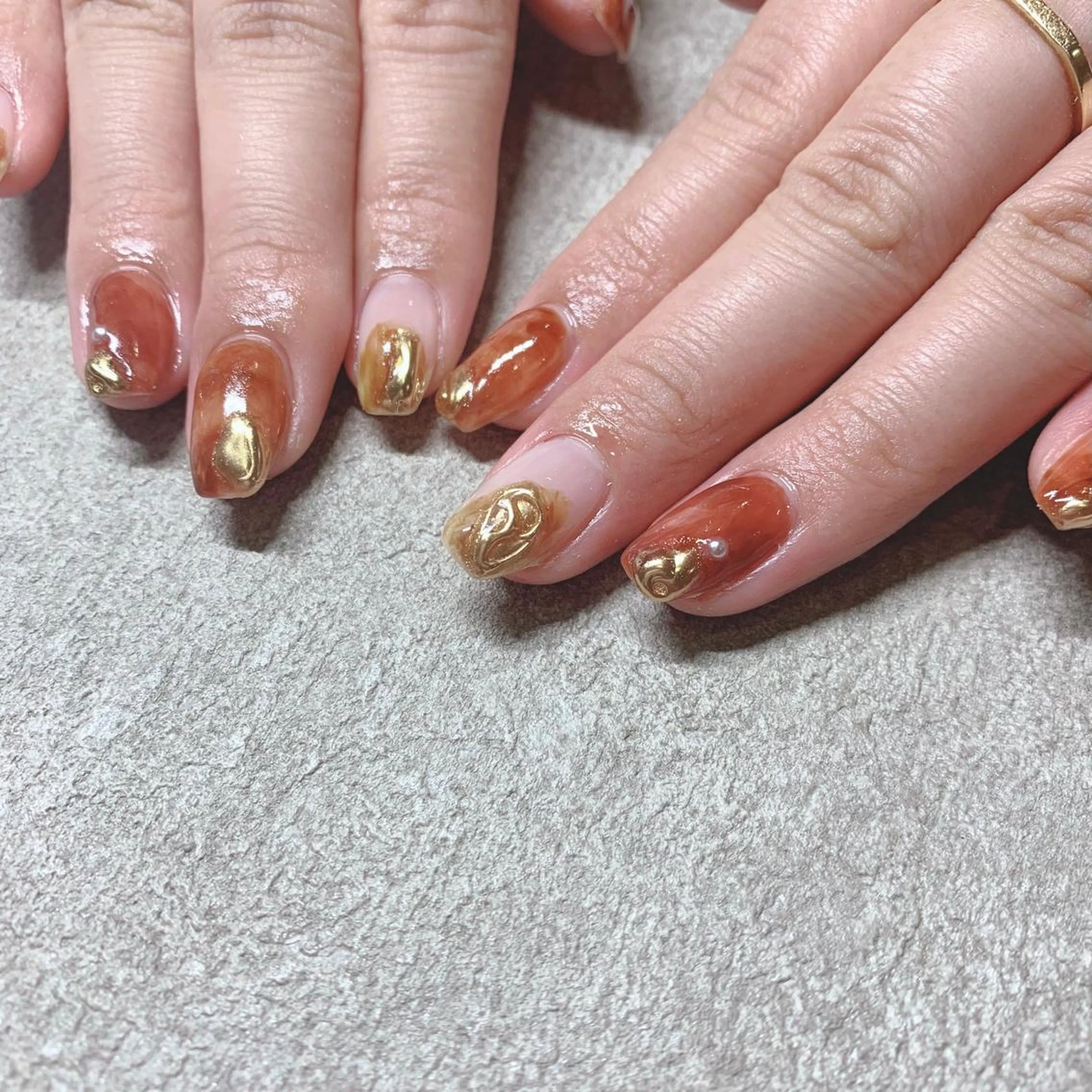 カラー ネイル ハンドネイル Cozy_ ilumのネイルデザイン