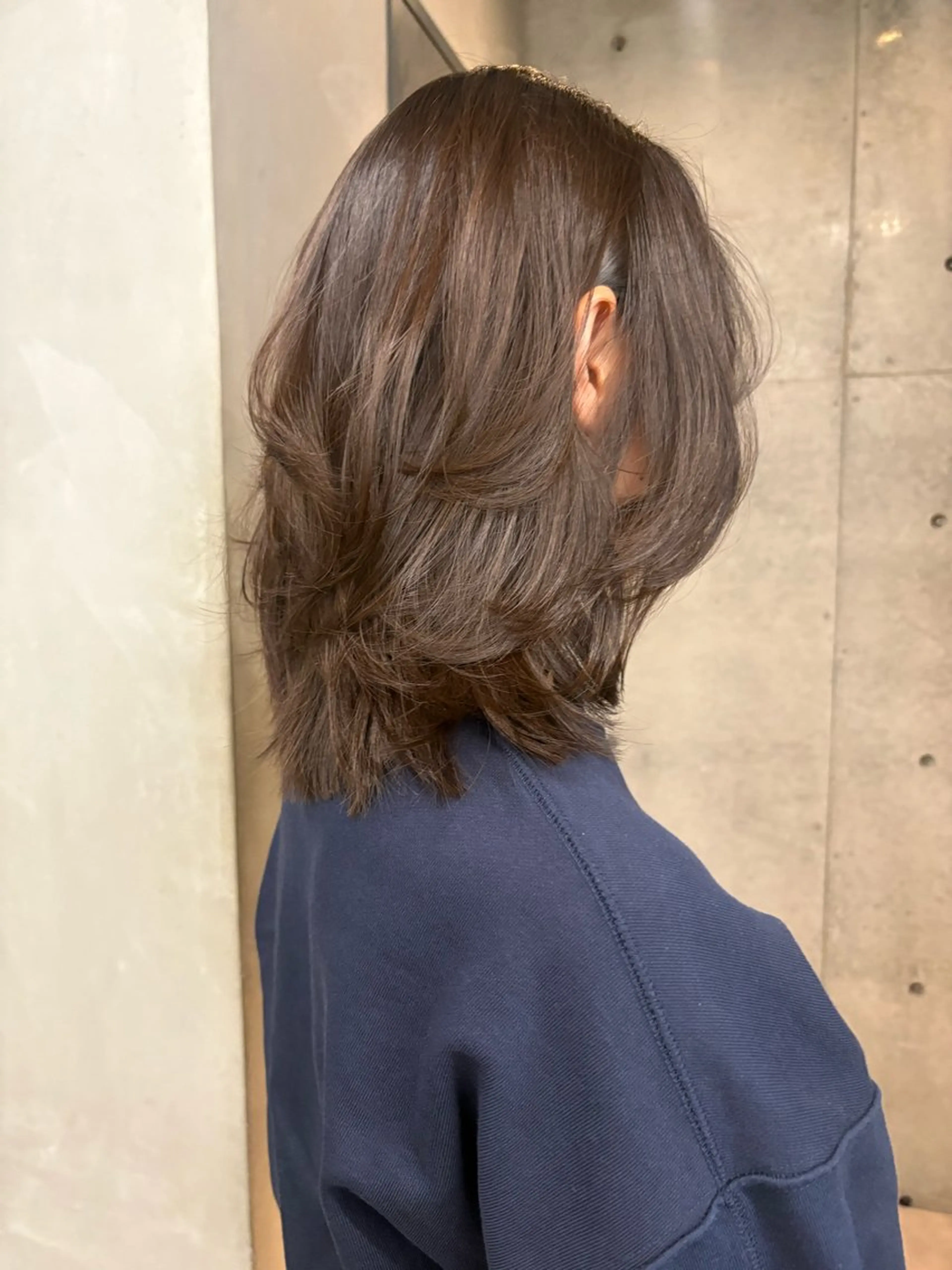 ミディアム カラー カット ヘアカラー トリートメント レイヤー/柔色 カラー/SAkiのヘアスタイル