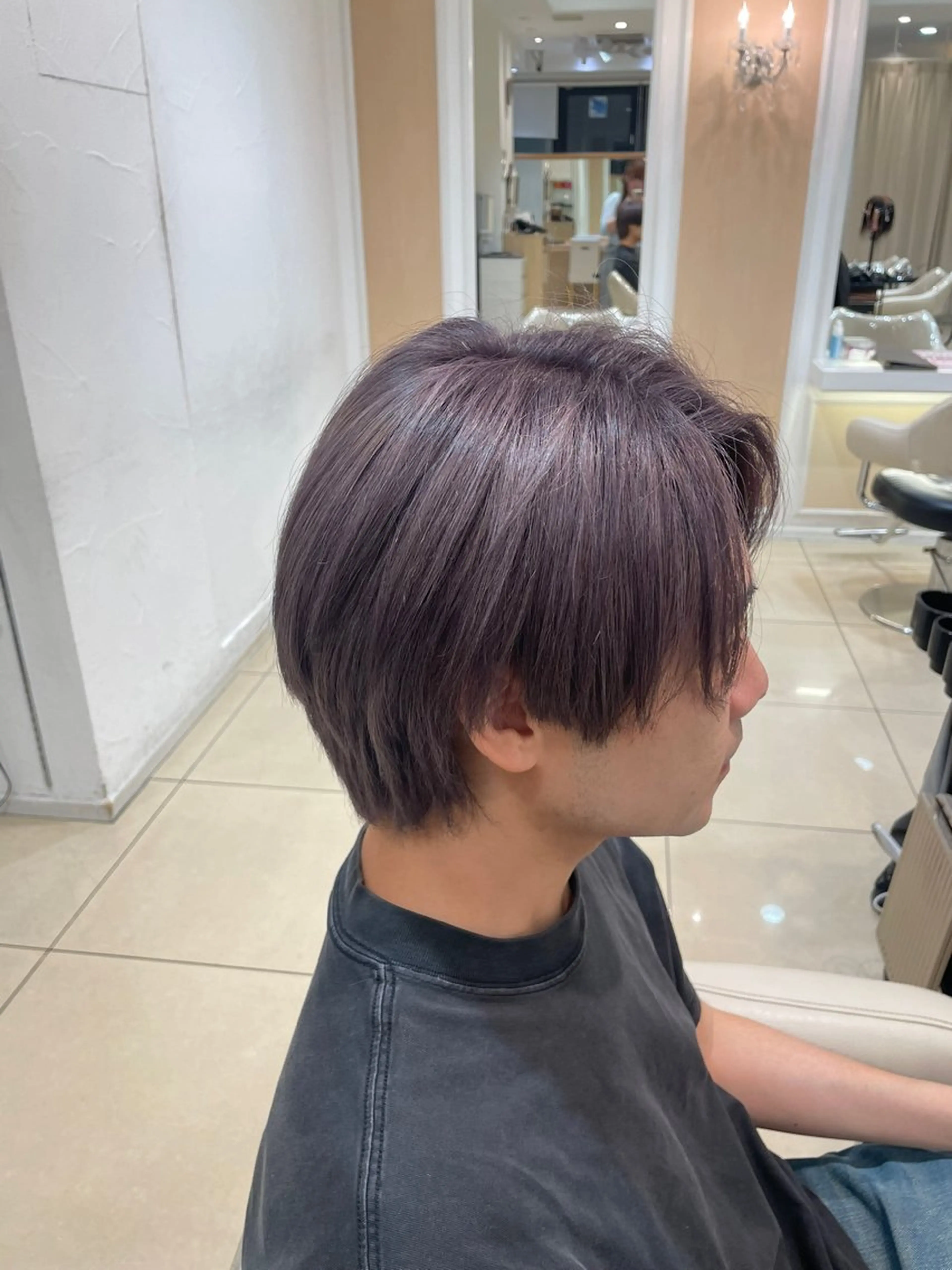 カラー メンズ シルバー カット ヘアカラー ☆Ash中目黒 浦野遥☆*。のヘアスタイル