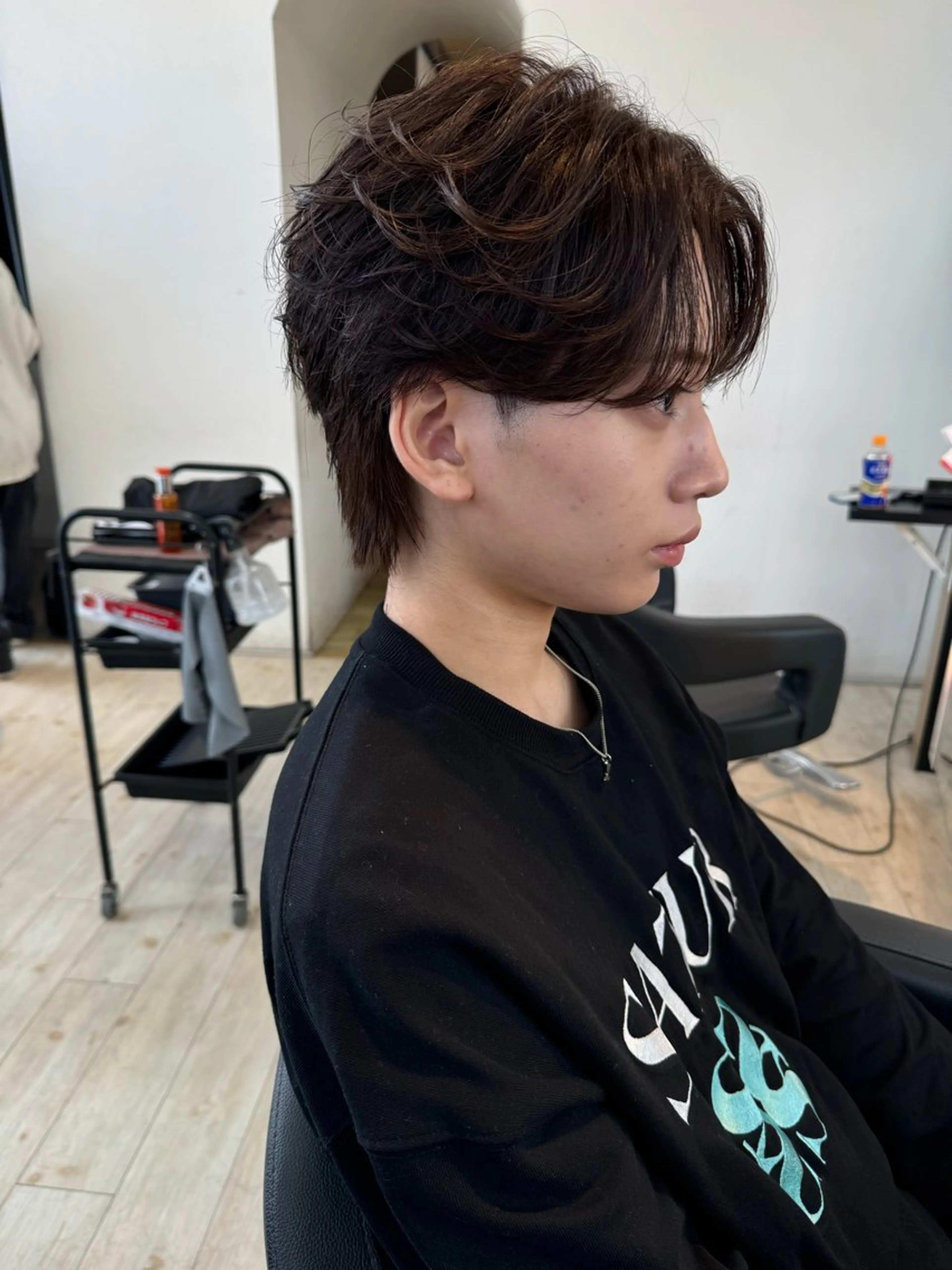 カラー メンズ フェザーパーマ メンズパーマ ヘアカラー トリートメント 縮毛矯正/カット/ 韓国ヘア/蛯原🍤のヘアスタイル