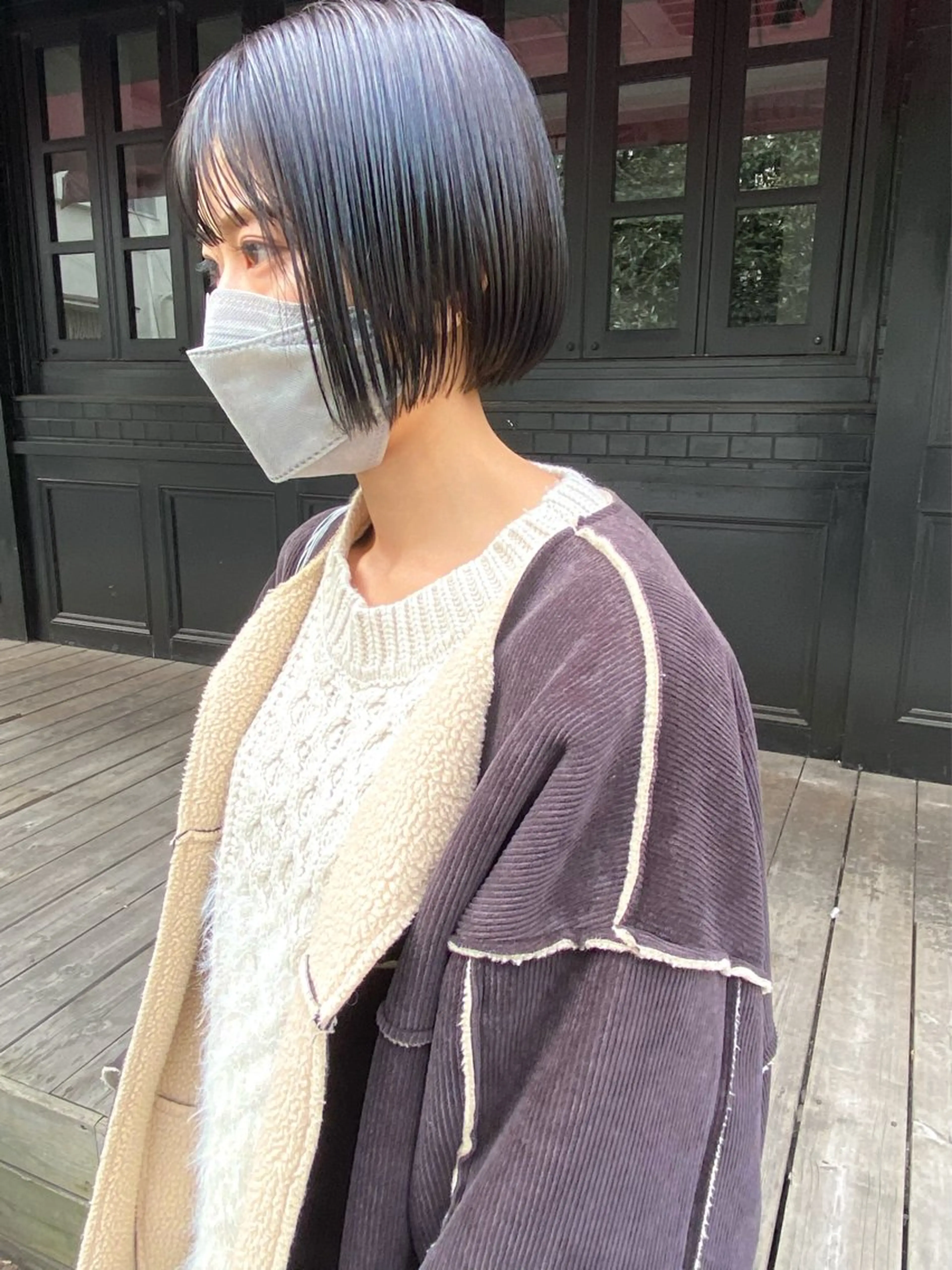 ショート カラー カット ヘアカラー トリートメント IVORY.所属・🟩白髪ぼかし/ボブ /ショートヘア/大司のヘアスタイル