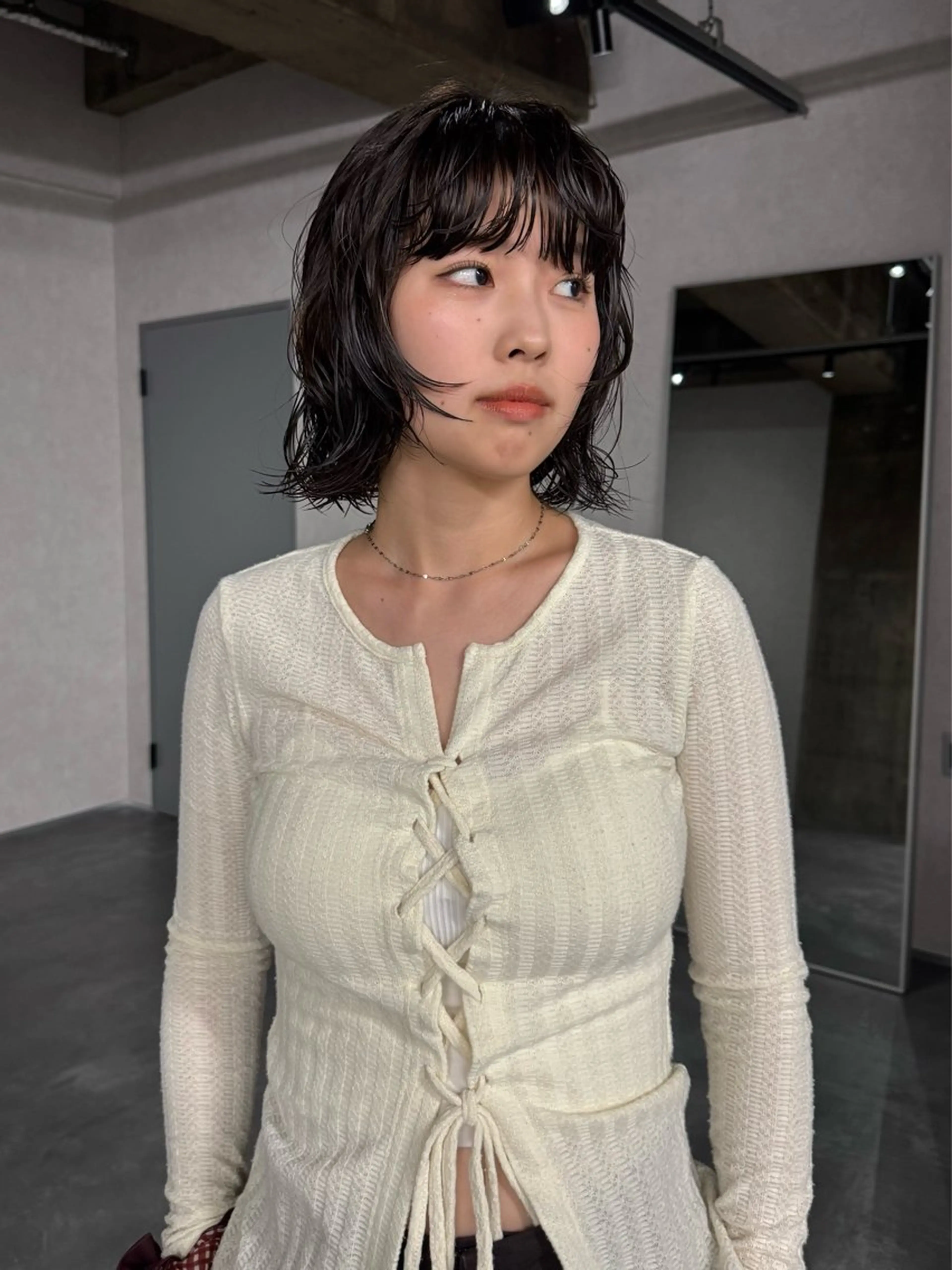 ショート パーマ もりしま あやかのヘアスタイル