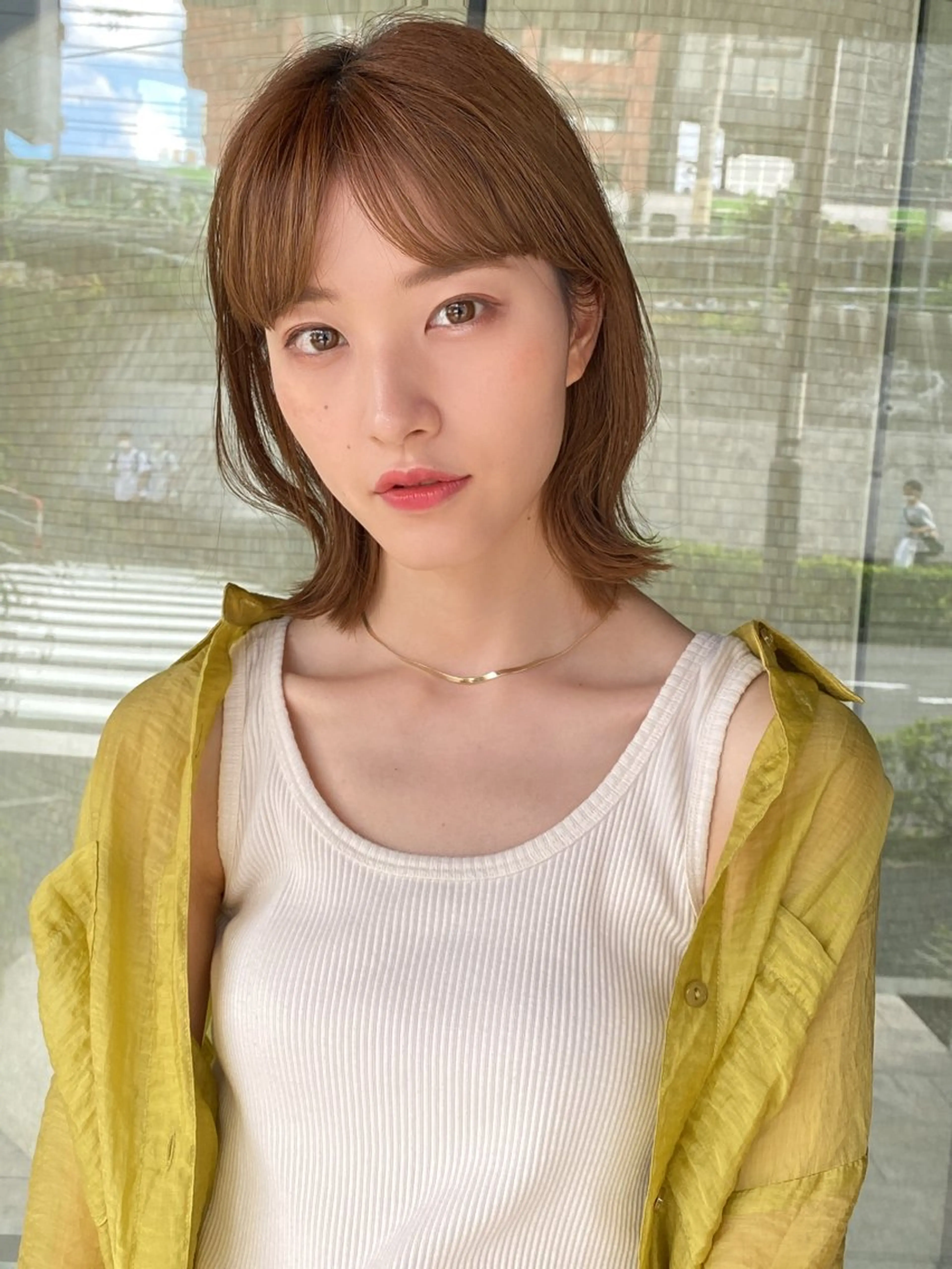 ミディアム ボブ 外ハネヘア ショート職人 美容師【KENTA】のヘアスタイル