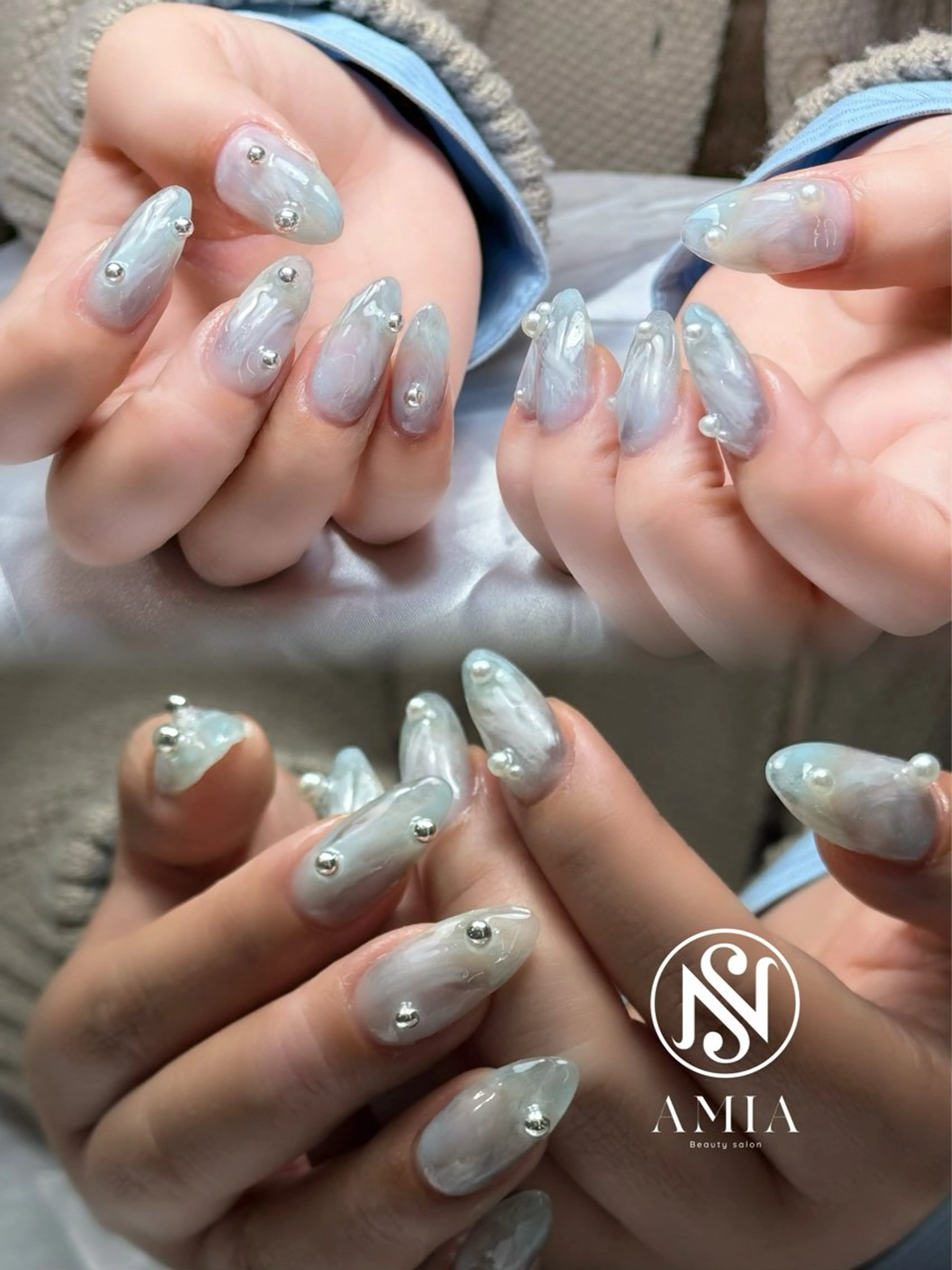 ロング ハンドネイル 🌟AMIA BEAUTY🌟のネイルデザイン