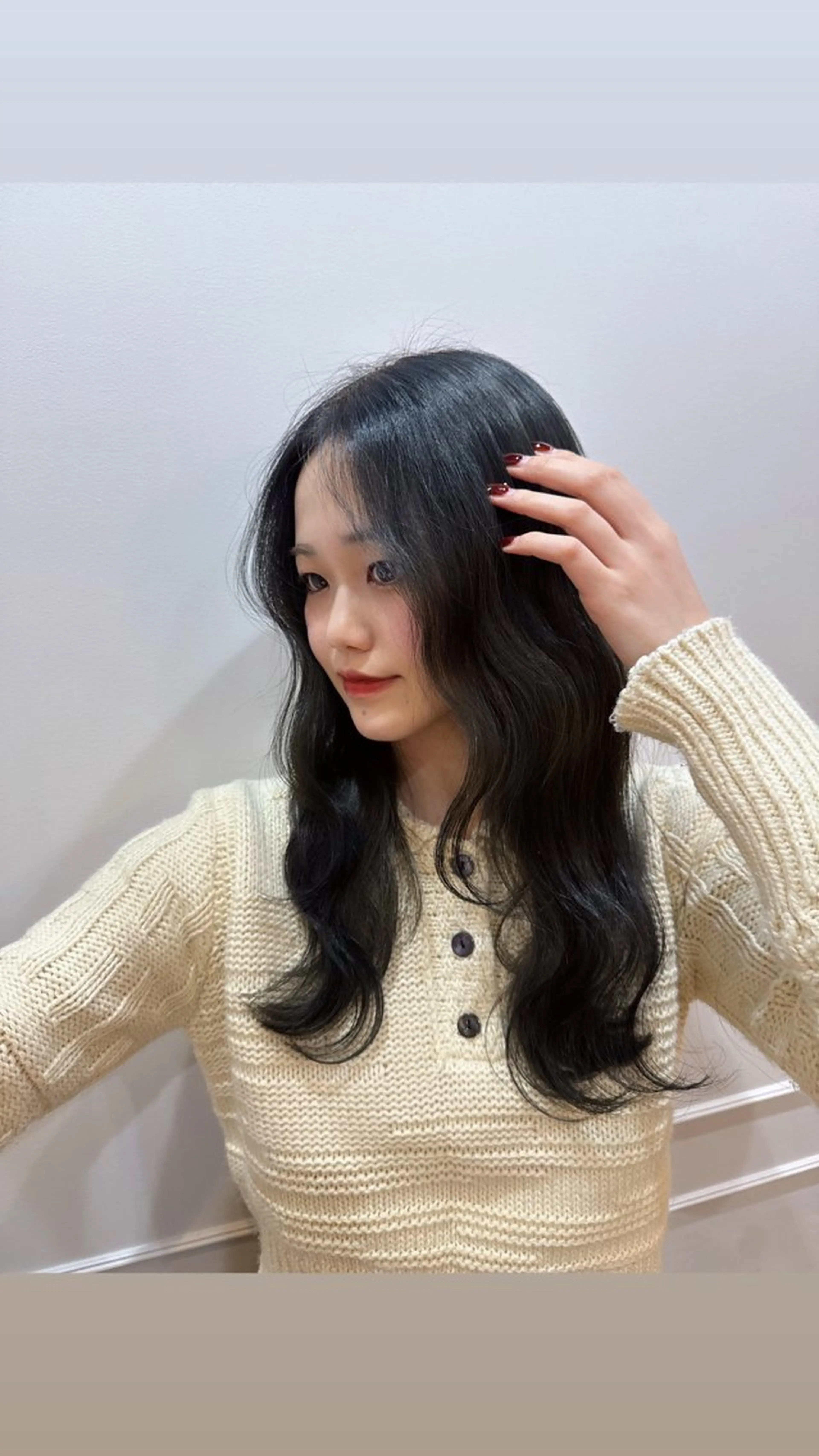 ロング カラー ヘアカラー トリートメント houda marinのヘアスタイル
