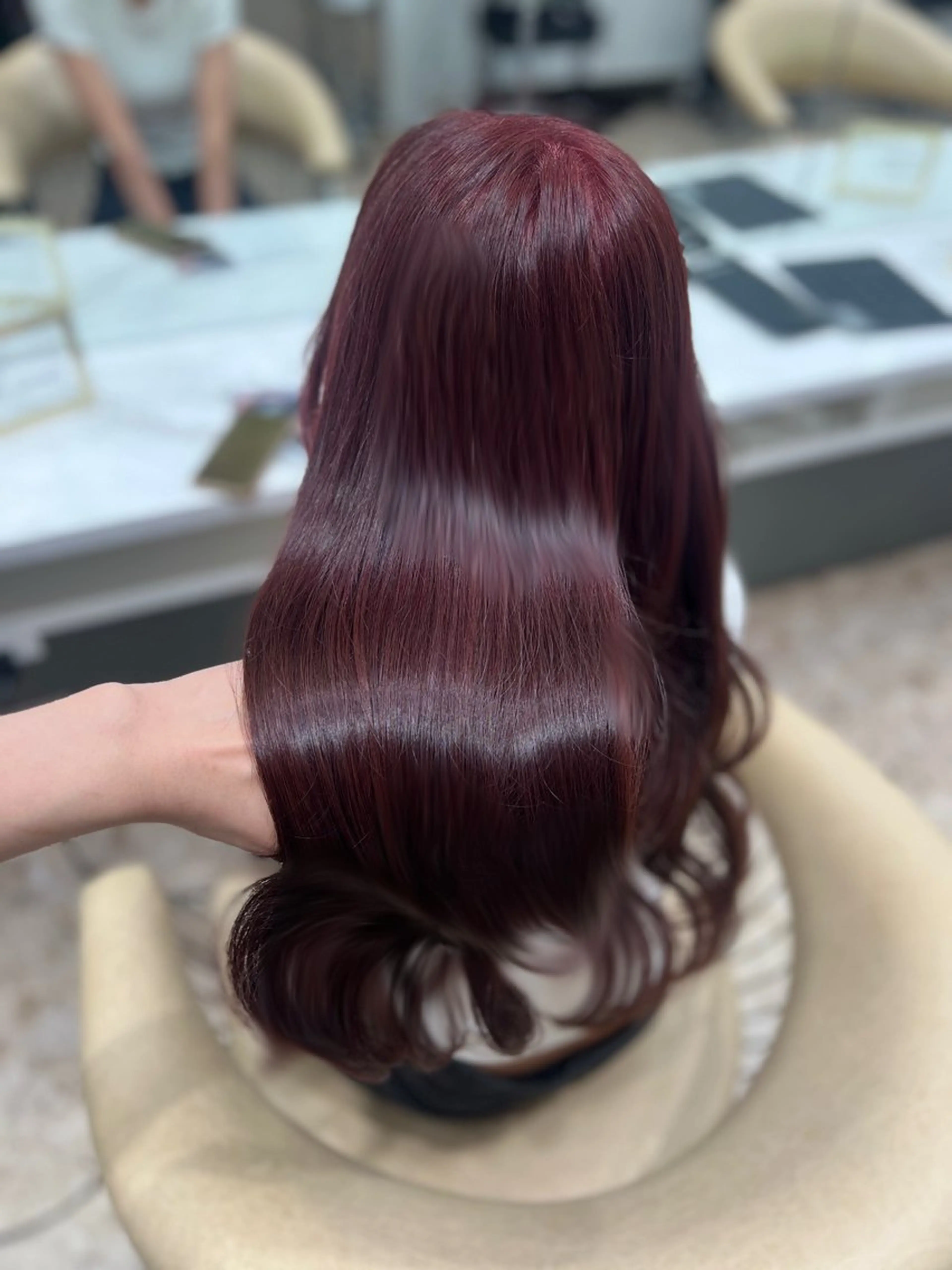 ロング カラー ヘアカラー トリートメント 髪質改善/レイヤー/ 透明感カラー/桃谷翼のヘアスタイル