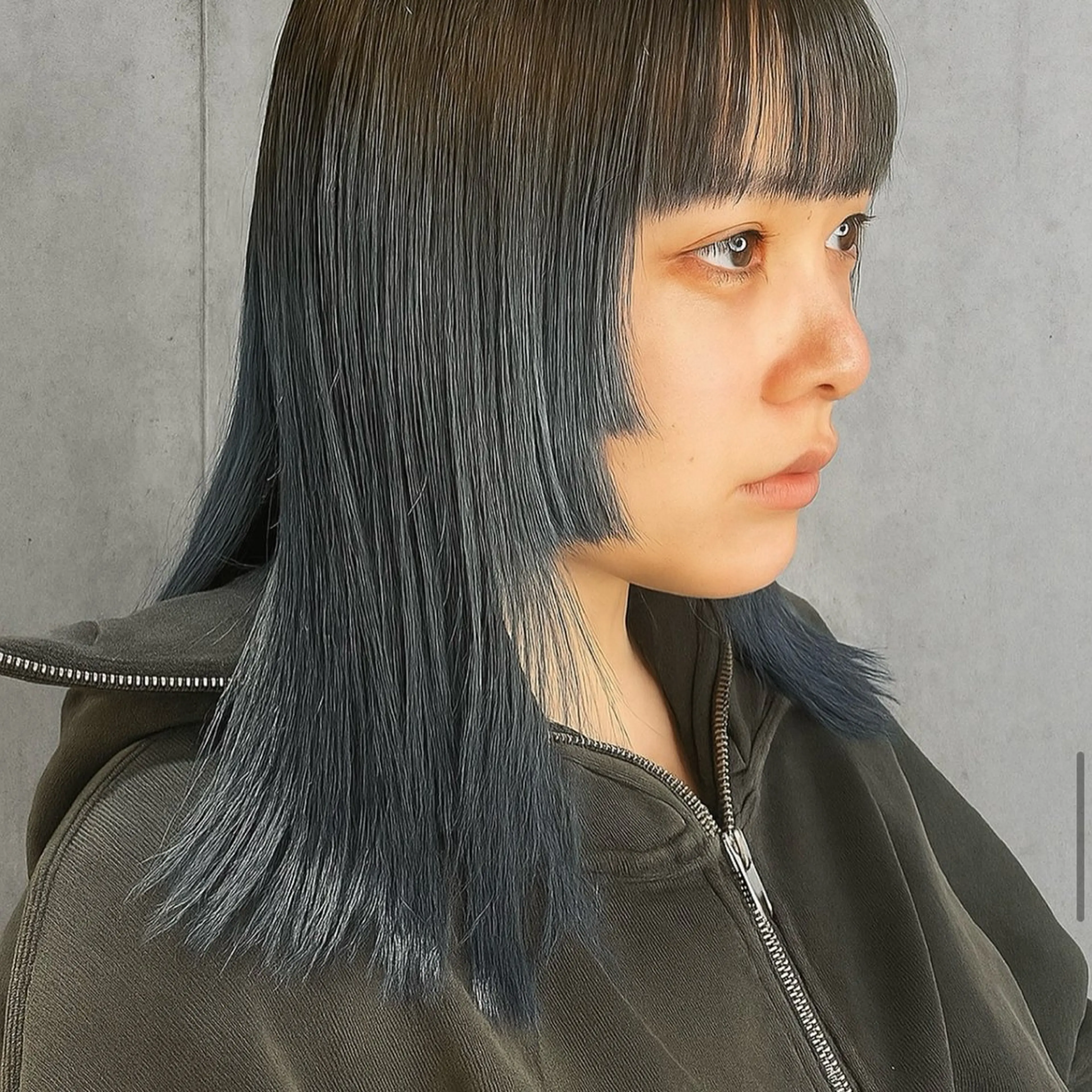 セミロング カラー グラデーションカラー ボブ 顔周りカット 姫カット 髪質改善 ヘアカラー 【nui 茨木】 清水優のヘアスタイル