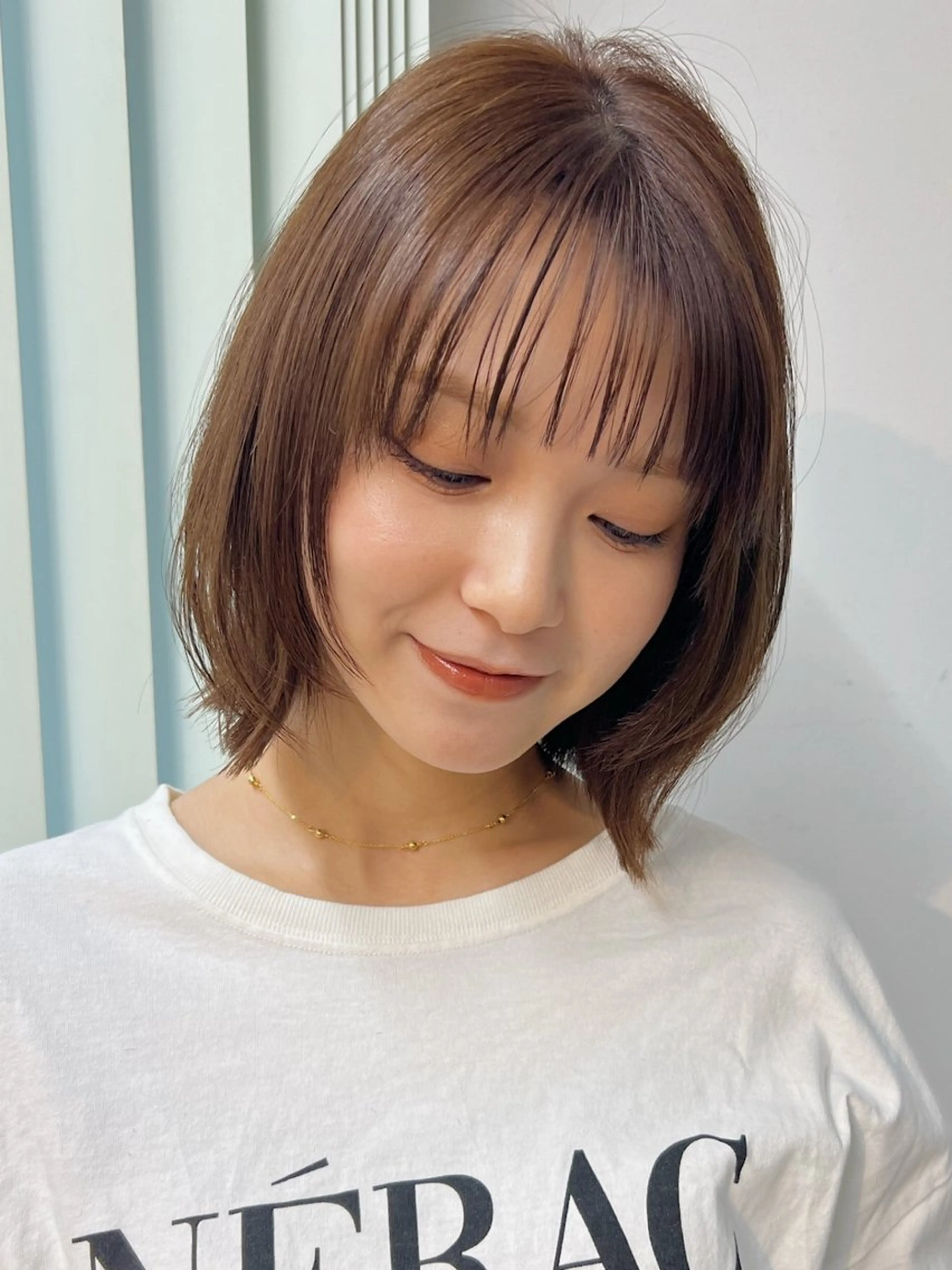 ミディアム ボブレイヤー ボブ レイヤーカット ボブ/ミディアム 親しみやすさ/さくらのヘアスタイル