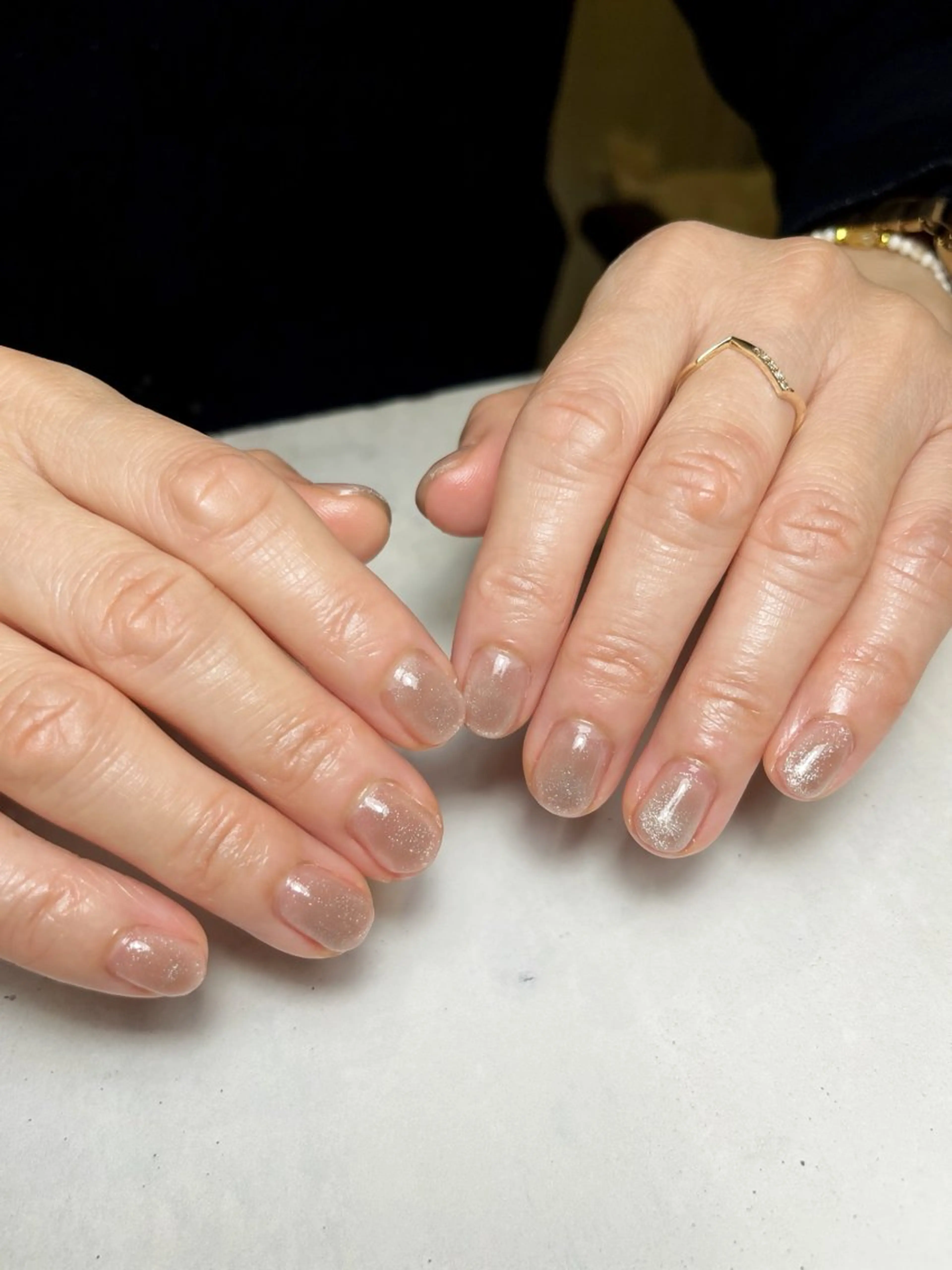 ネイル チークネイル グラデーション マグネットネイル ハンドネイル Atelier michiのネイルデザイン