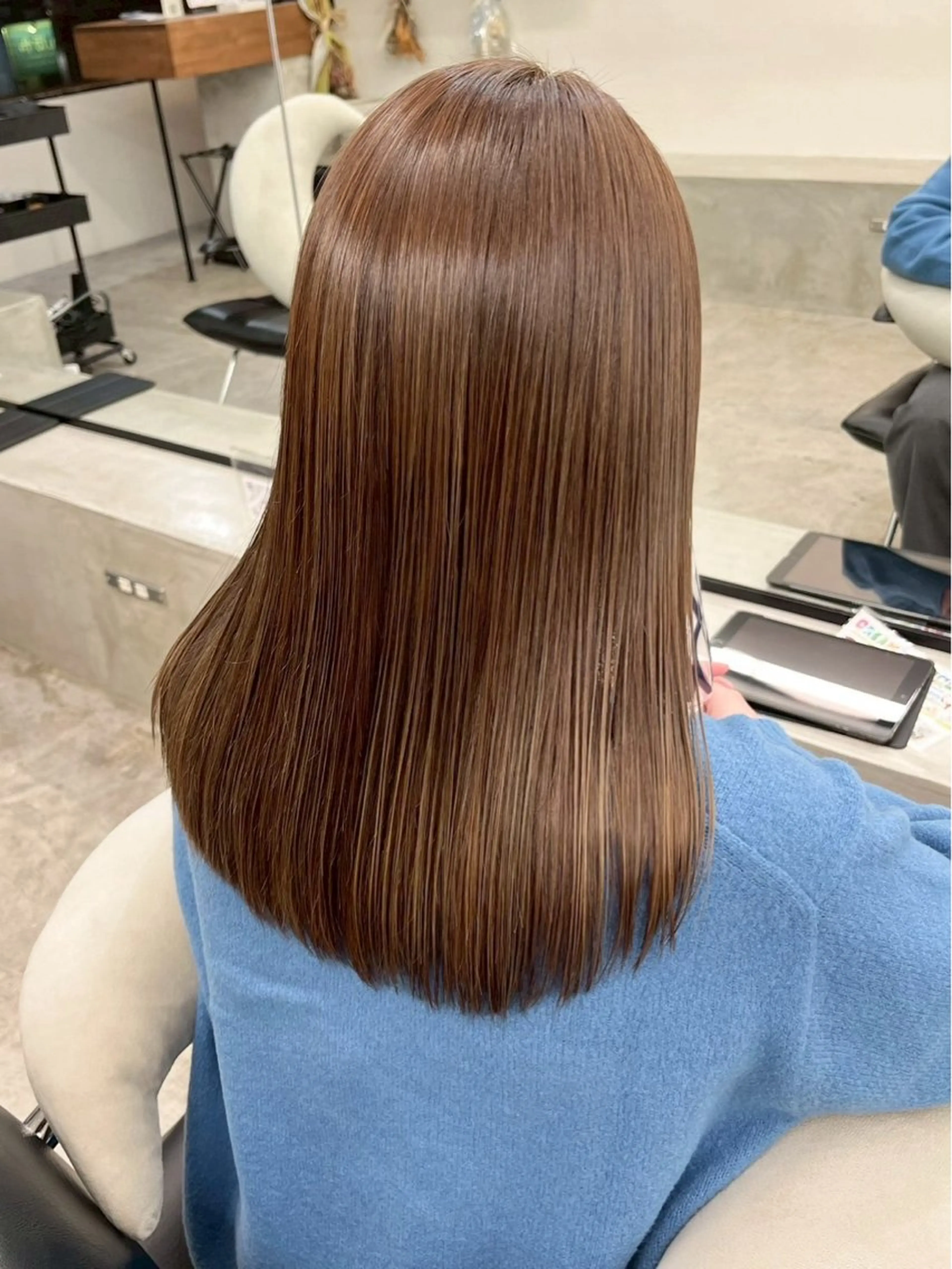 ロング 縮毛矯正 🌙透明感カラー ×カット リナ🌙のヘアスタイル